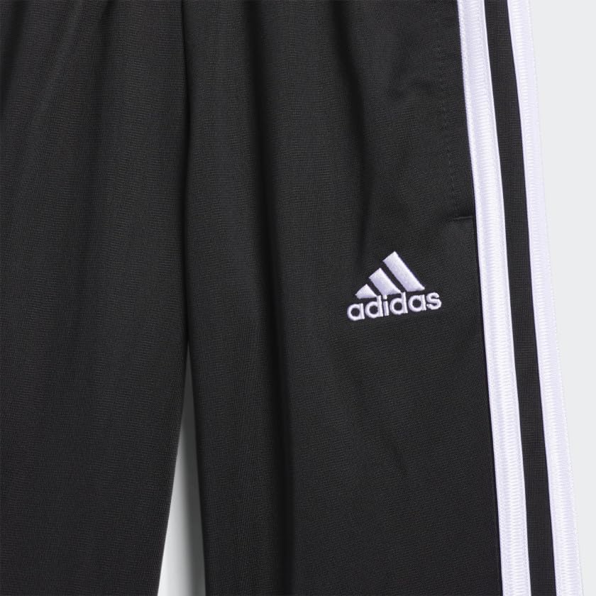 adidas boys Active Sports Athletic Tricot Jogger Track Pants, Iconic Adi Black, Small US