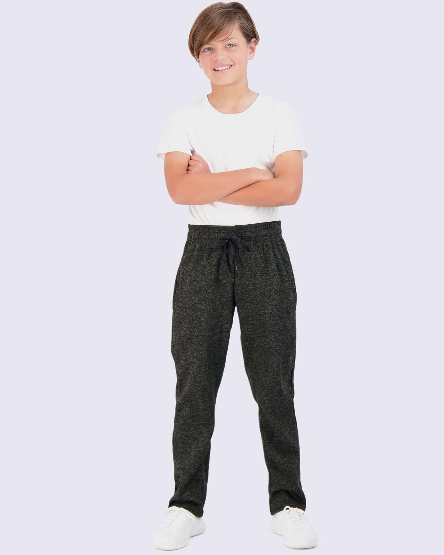 Real Essentials 3 Pack: Boys Tech Fleece Jogger Active Sweatpants with Pockets