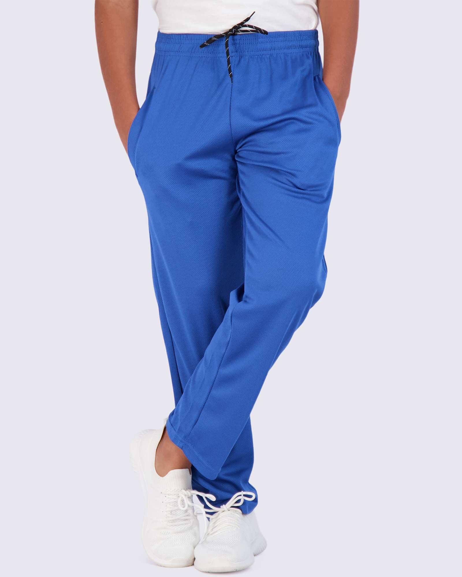 Real Essentials 3 Pack: Boys' Mesh Open Bottom Active Sweatpants 