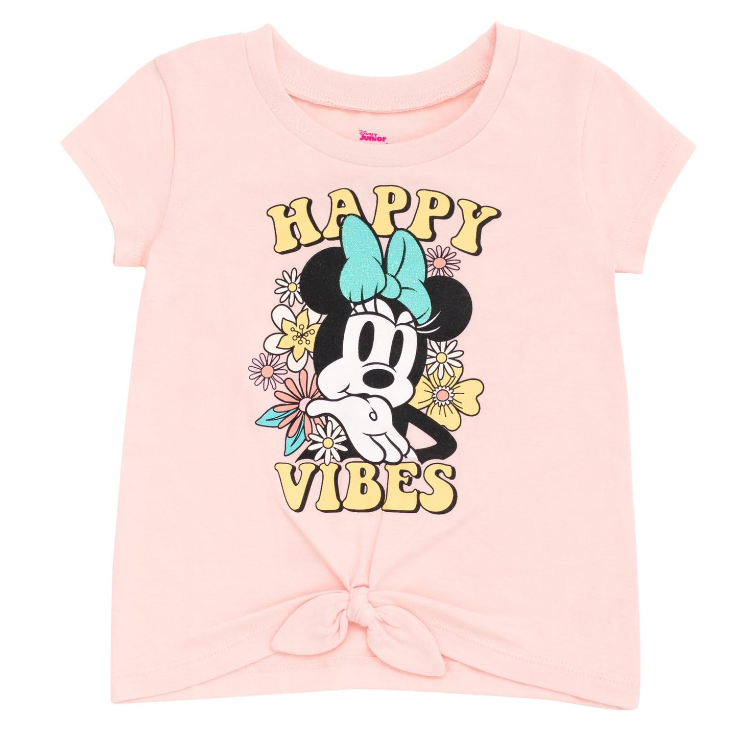 Disney Minnie Mouse Toddler Girls Graphic T-Shirt and Shorts Outfit Set Light Pink/Light Blue 3T