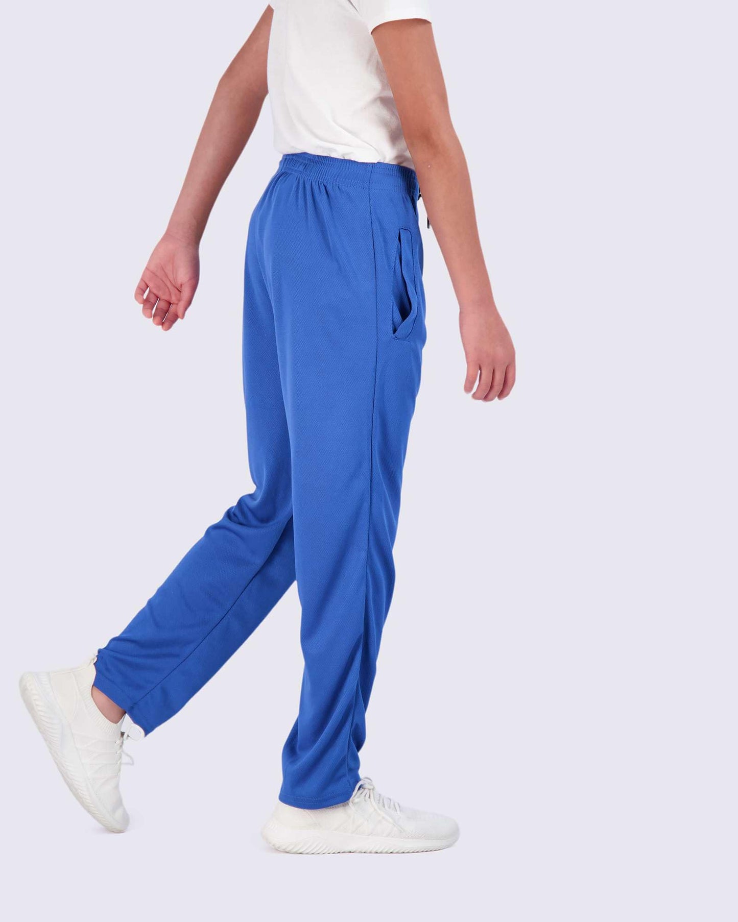 Real Essentials 3 Pack: Boys' Mesh Open Bottom Active Sweatpants with Pockets