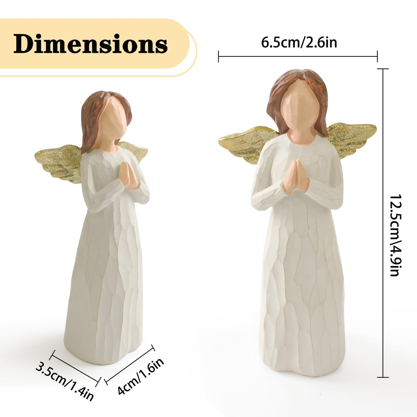 CUNTAUK Guardian Angel Statue, Healing Angel Figurines for Women.