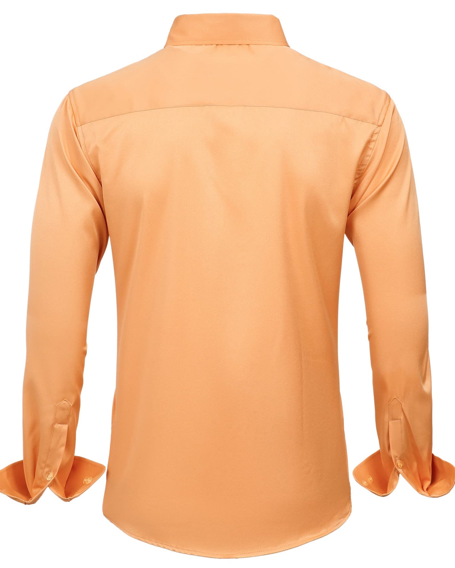 J.VER Men's Dress Shirts Solid Long Sleeve Stretch Wrinkle-Free Formal Shirt Business Casual Button Down Shirts White