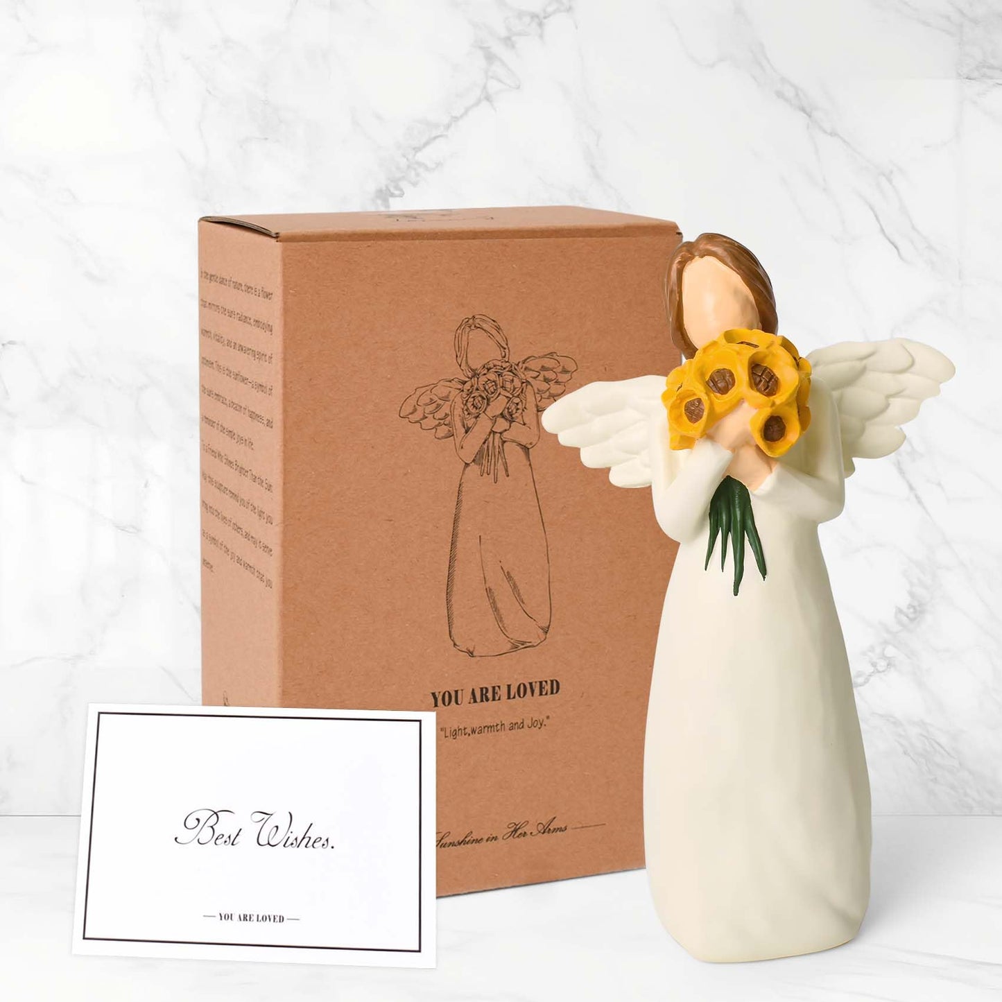 CUNTAUK Guardian Angel Statue, Healing Angel Figurines for Women.