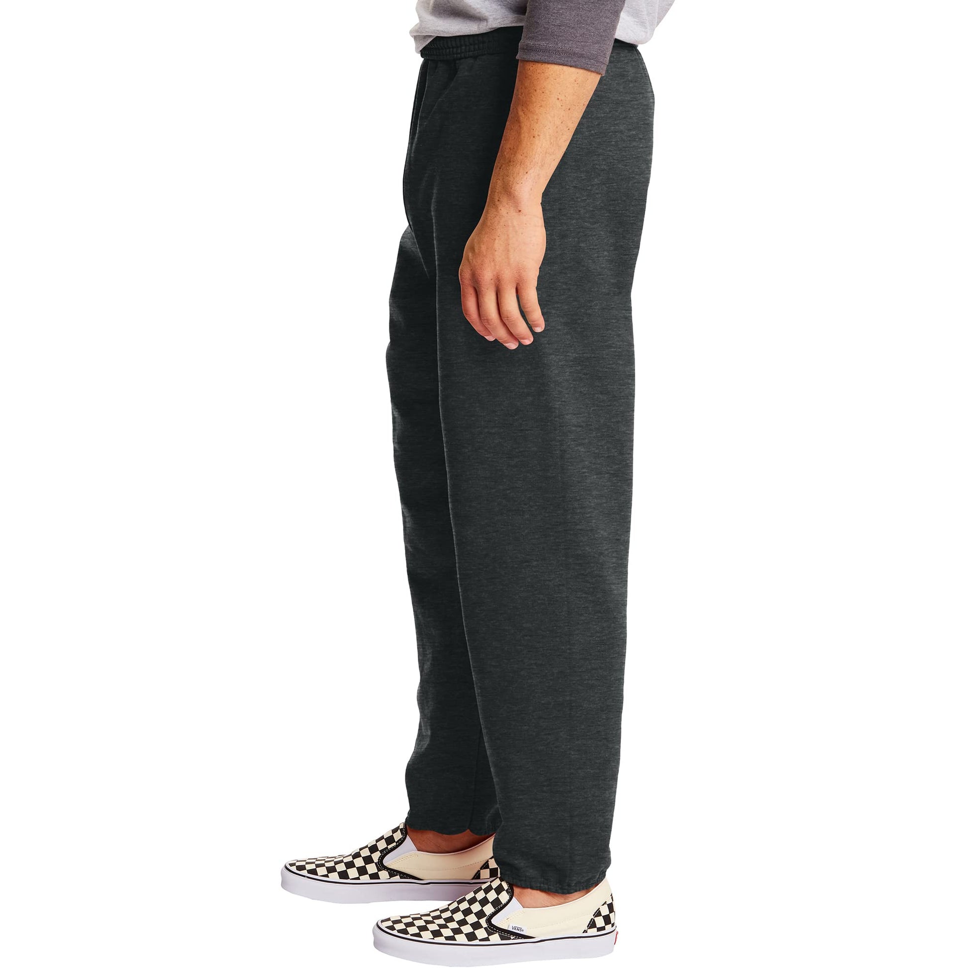 Hanes Men's EcoSmart Non-Pocket Sweatpant (Pack of 2), Light Steel, Large