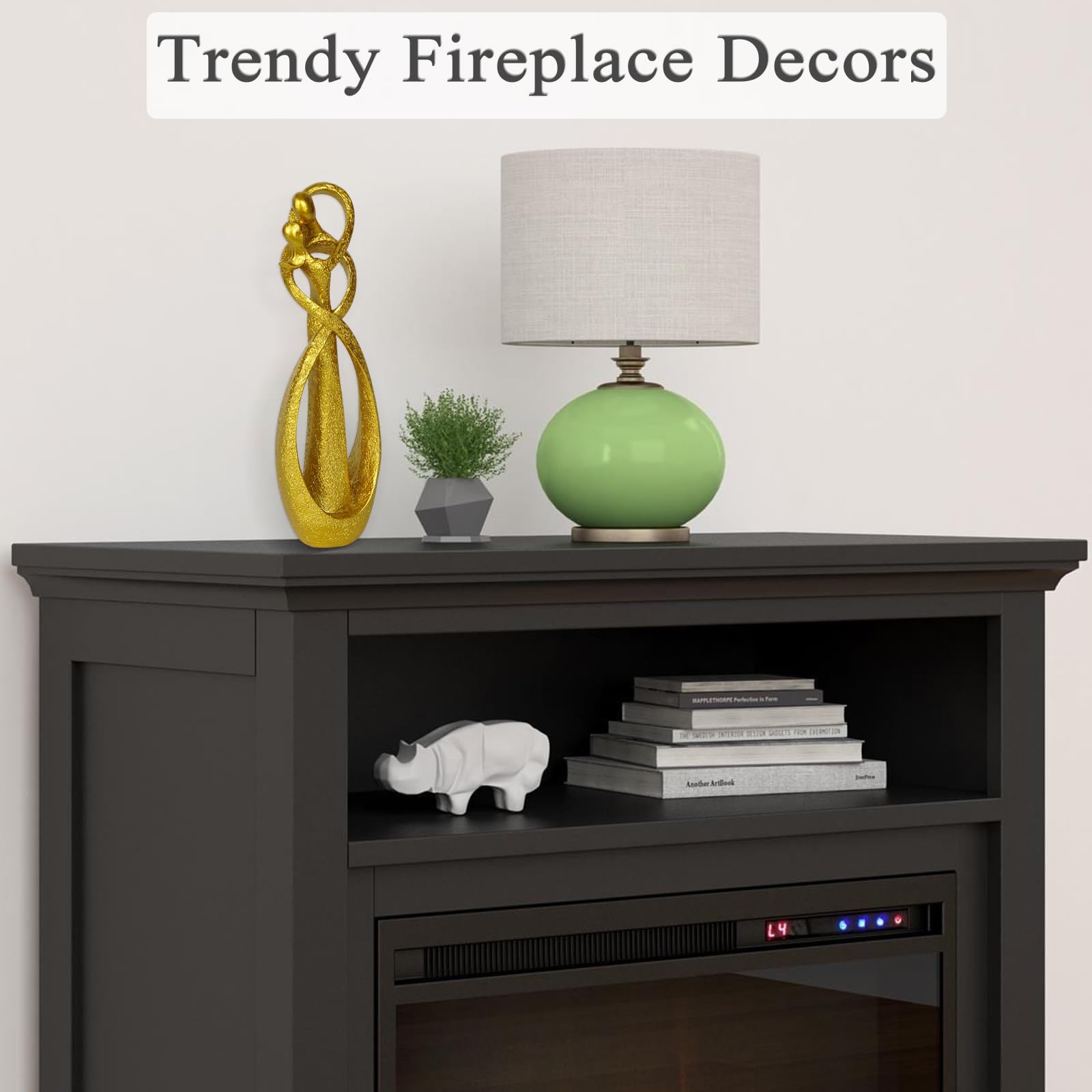 Trycooling Kissing Lovers Statue Abstract Sculpture Resin Statues 