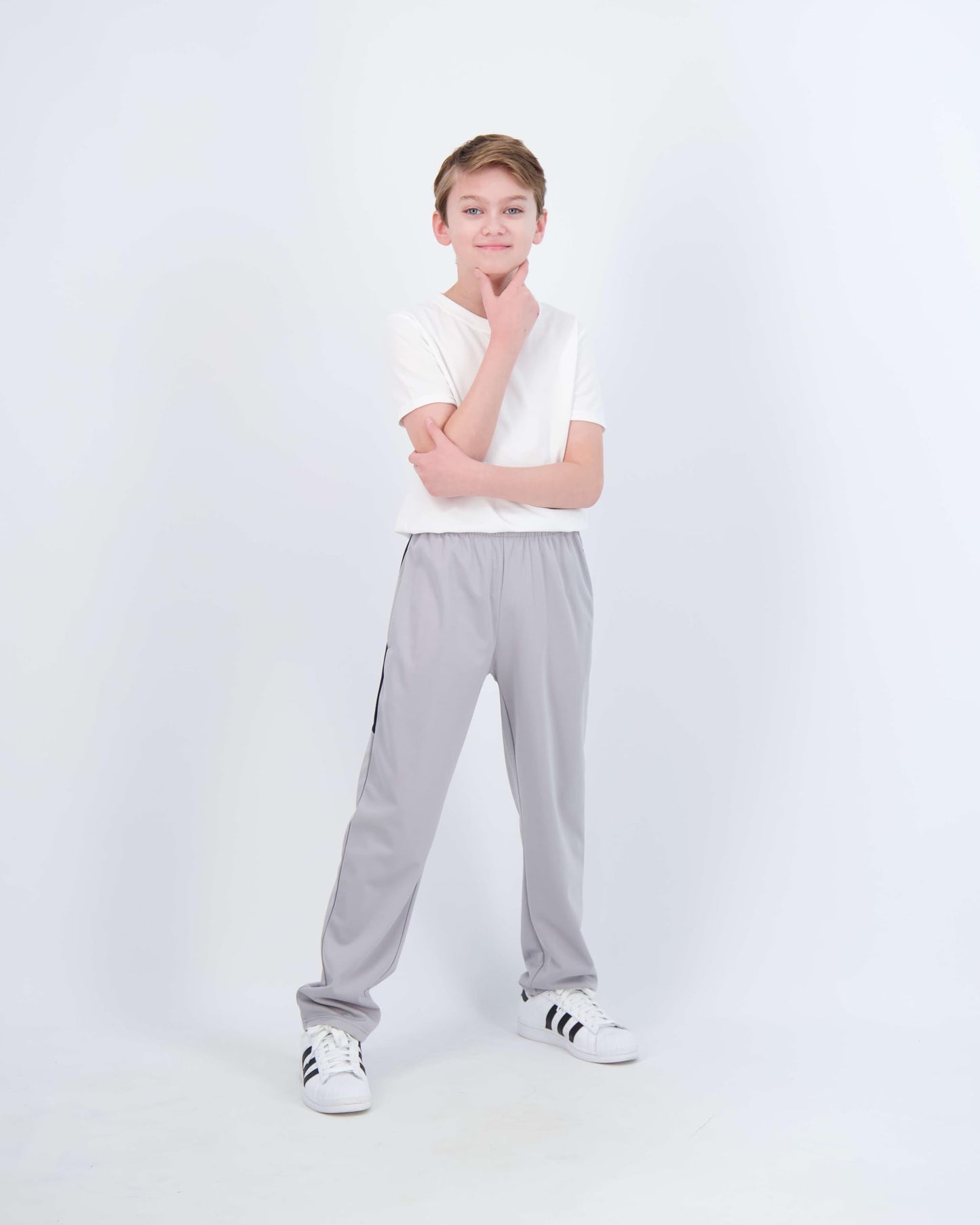 Real Essentials 3 Pack: Boys' Tricot Open Bottom Fleece-Lined Sweatpants.