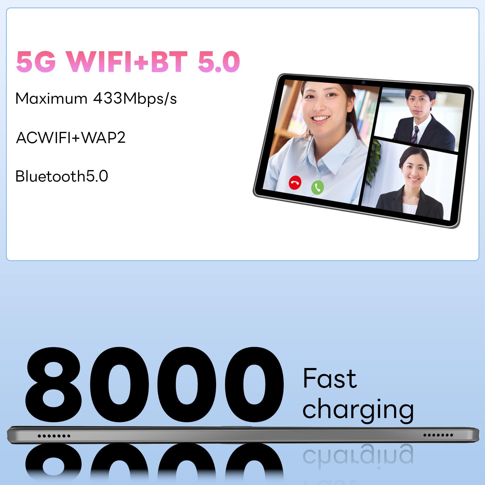 JIKOCXN Tablet 11 inch Android 12 Tablets, 12GB+128GB,1TB Expand, Widevine L1 Compatible 8-Core Tablet with 5G WiFi, 8000mAh Battery, Camera, 11" IPS Big Screen (Beige)