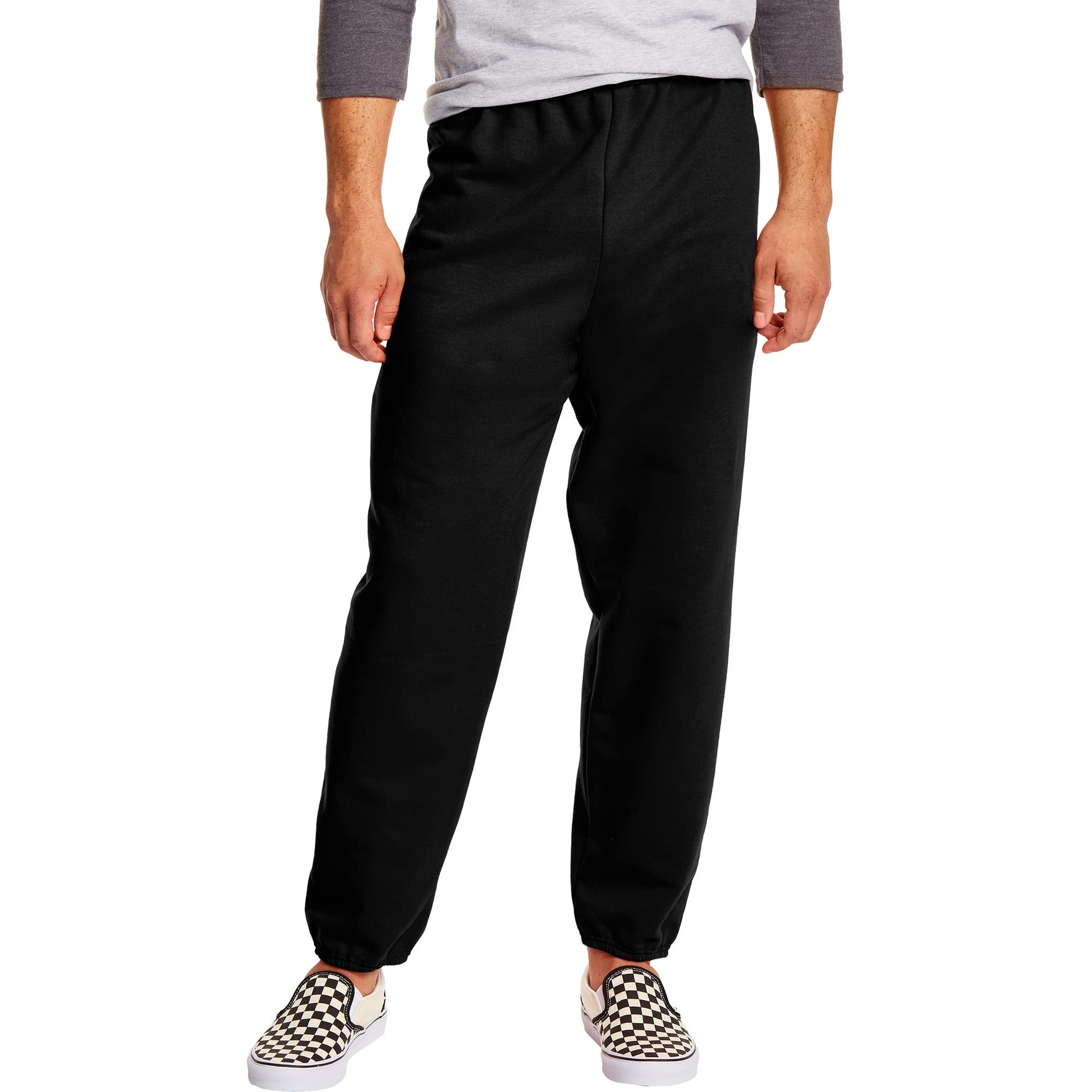 Hanes Men's EcoSmart Non-Pocket Sweatpant (Pack of 2), Light Steel, Large