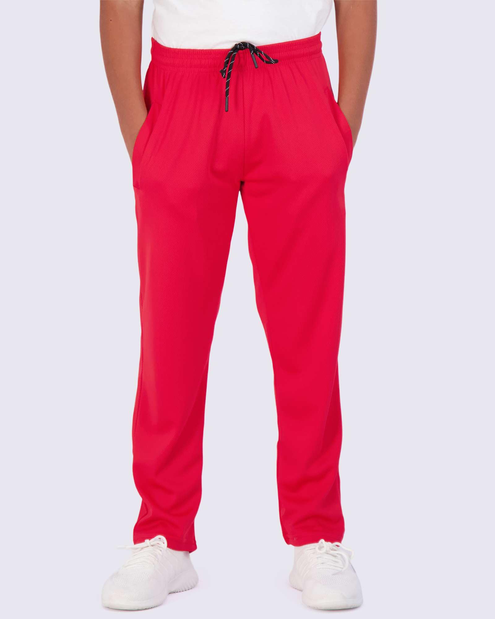 Real Essentials 3 Pack: Boys' Mesh Open Bottom Active Sweatpants 