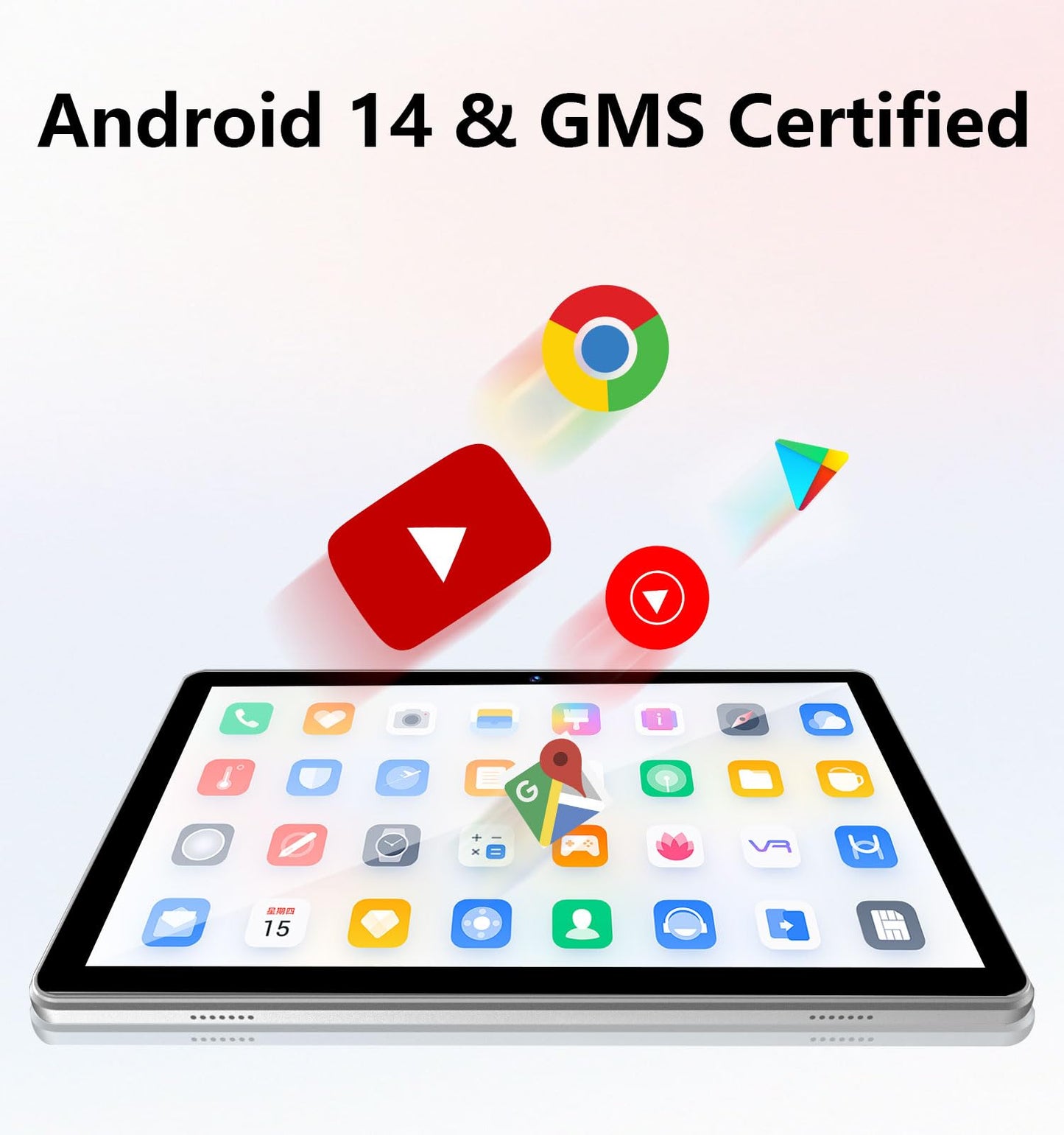 Android Tablet, 10.1 inch Android 14 Tablets 6GB RAM 64GB ROM 1TB Expand, 1280x800 IPS HD Touchscreen,6000mAh Battery, Bluetooth, Dual Camera, GMS, WiFi (Black)