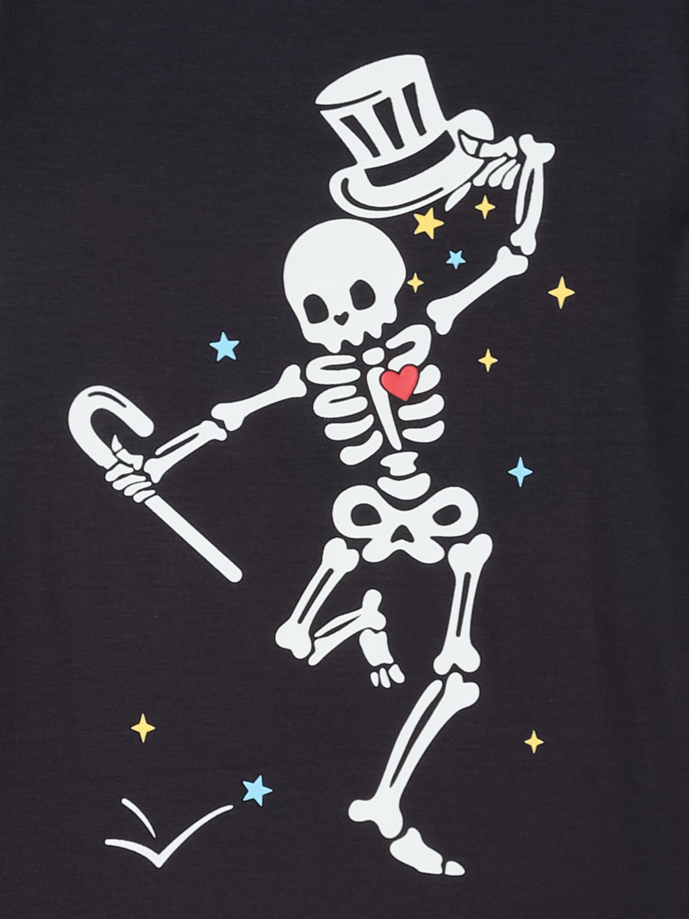 MyFav Big Boys Glow in Dark Skull Pjs Sleepwear Summer Pajama Shorts Sets, Skateboard, 14 Years