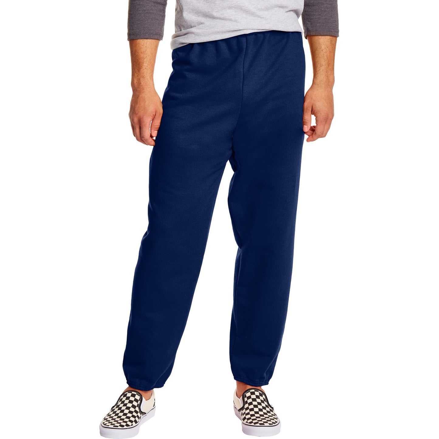 Hanes Men's EcoSmart Non-Pocket Sweatpant (Pack of 2), Light Steel, Large