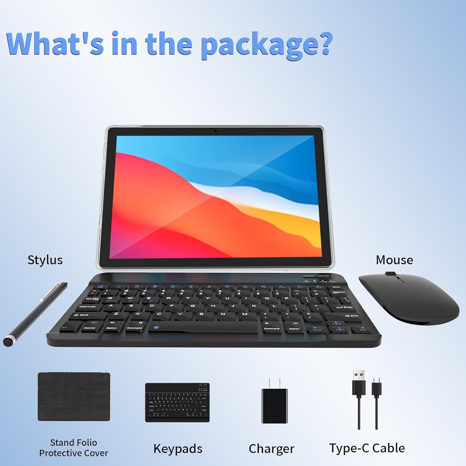 Android Tablet, 10.1 inch Android 14 Tablets 6GB RAM 64GB ROM 1TB Expand, 1280x800 IPS HD Touchscreen,6000mAh Battery, Bluetooth, Dual Camera, GMS, WiFi (Black)