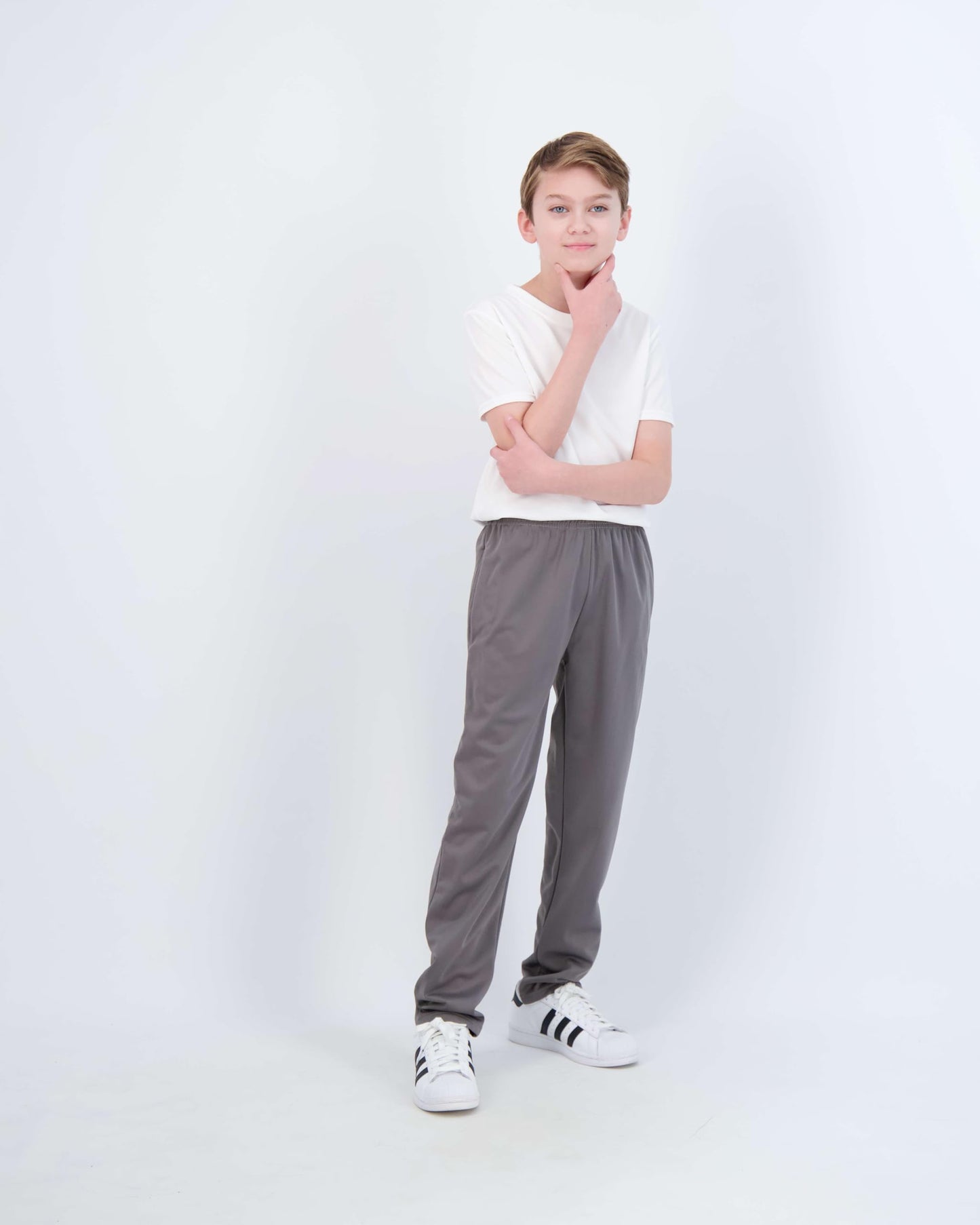 Real Essentials 3 Pack: Boys' Tricot Open Bottom Fleece-Lined Sweatpants.
