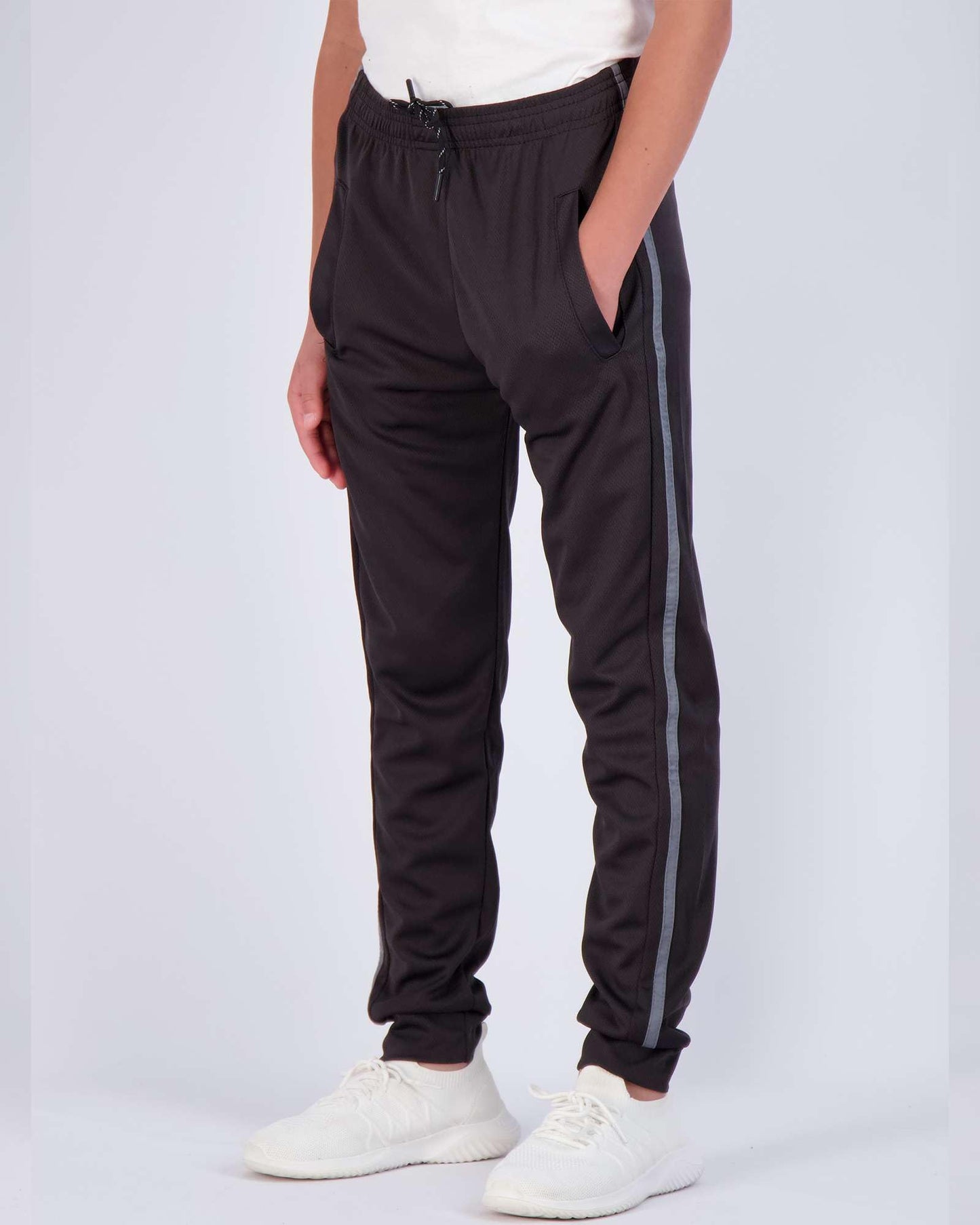 Real Essentials 3) Pack: Boy's Mesh Active Athletic Casual Jogger Sweatpants with Pockets .