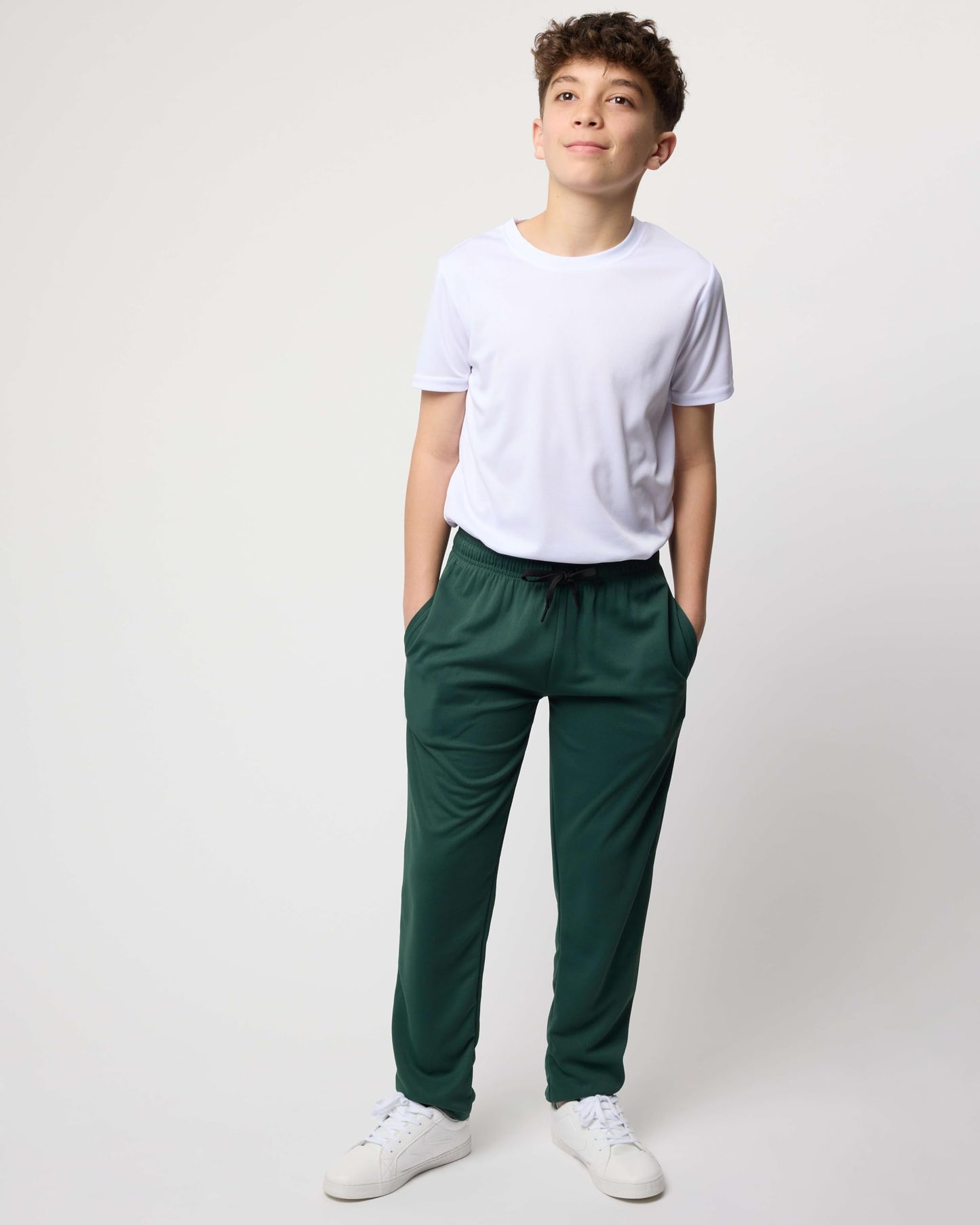 Real Essentials 3 Pack: Boys' Mesh Open Bottom Active Sweatpants 