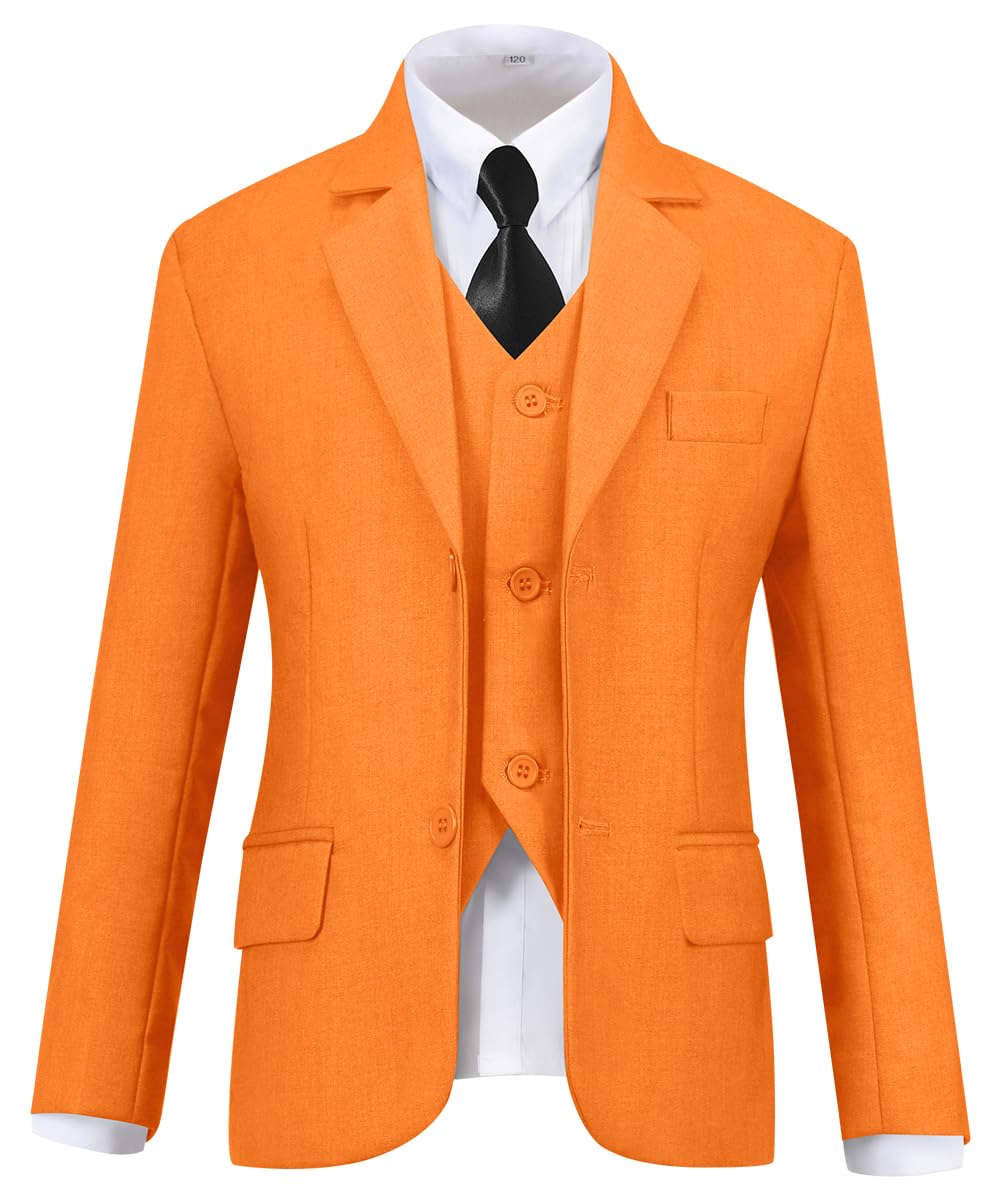 Visaccy Suit for Boys 5 Pieces Kids Tuxedo Boy Suits Slim Fit Suits Outfit for Wedding Navy Blue Size 20