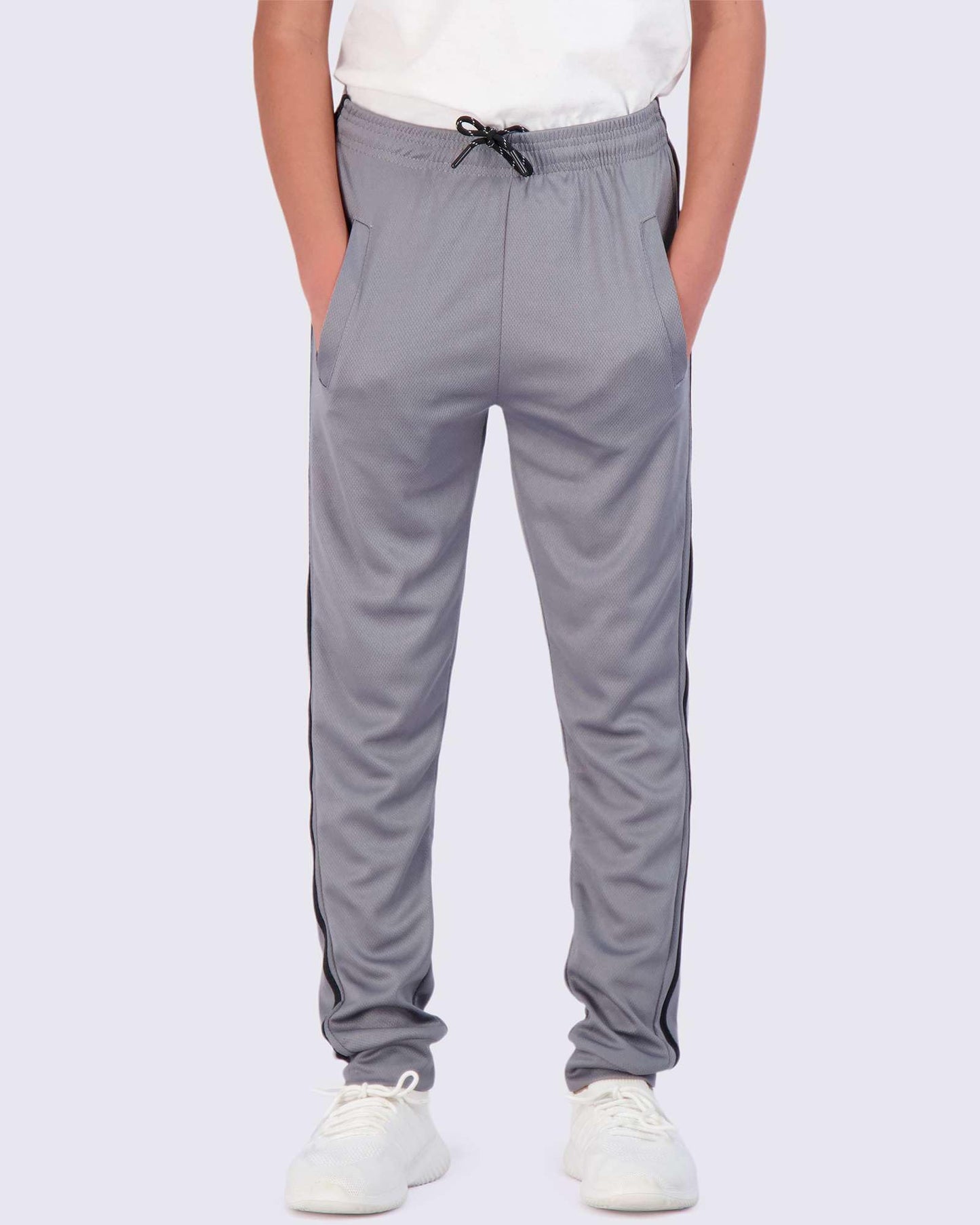 Real Essentials 3) Pack: Boy's Mesh Active Athletic Casual Jogger Sweatpants with Pockets .