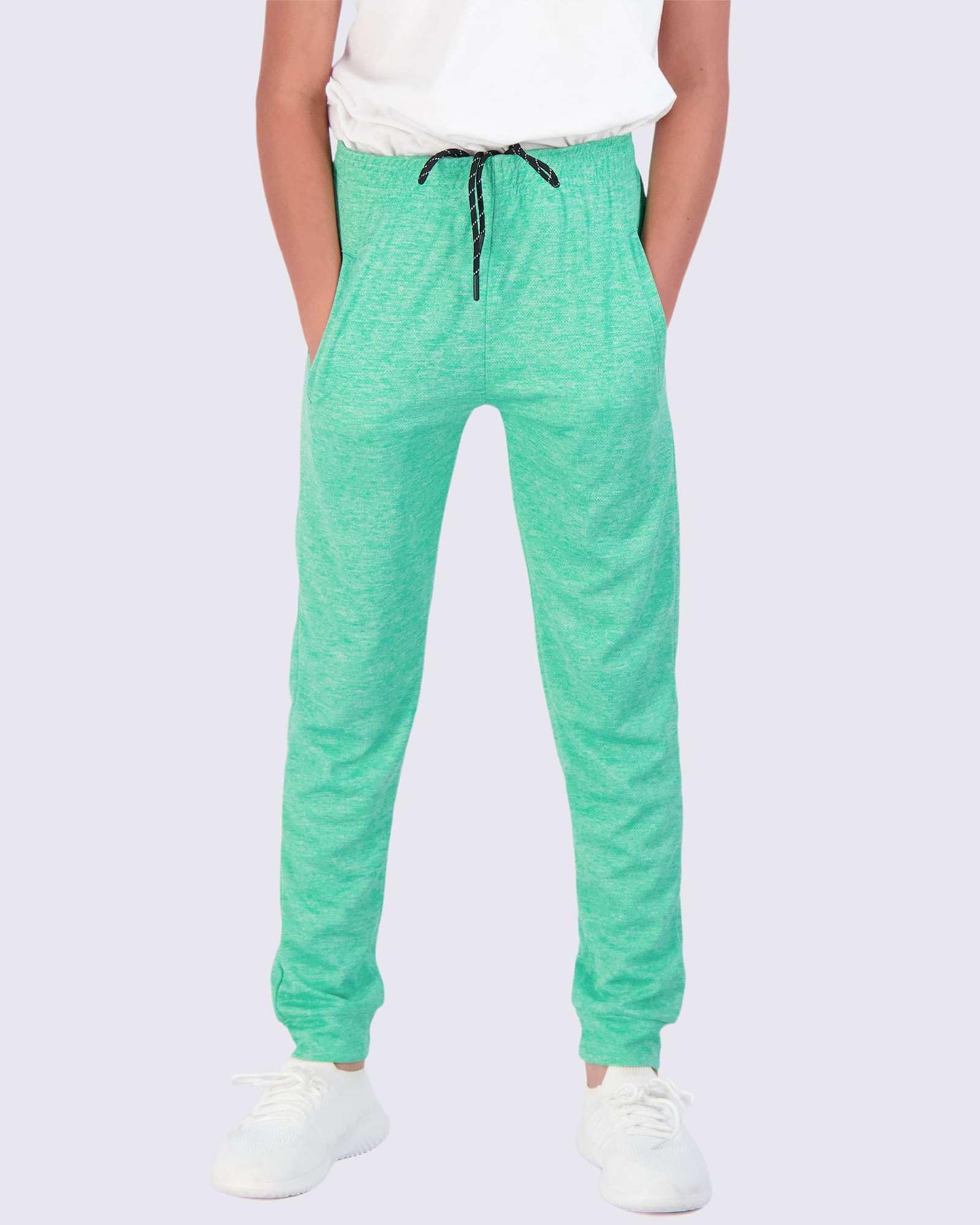 Real Essentials 3 Pack: Boy's Mesh Active Athletic Casual Jogger Sweatpants with Pockets .