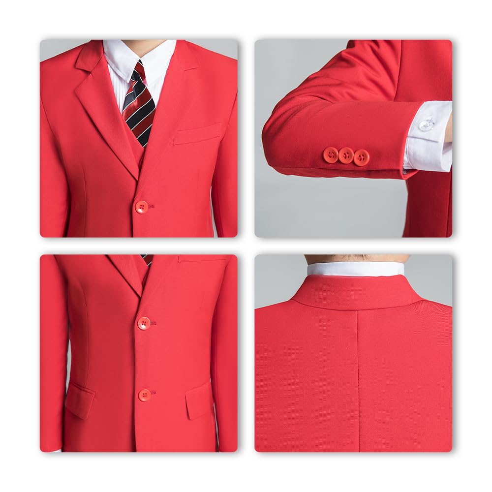 Boys' Suits Size 2T Kids Black Suit Slim Fit 6 Piece Formal Suit Set Teen Toddler Ring Bearer Outfit for Wedding