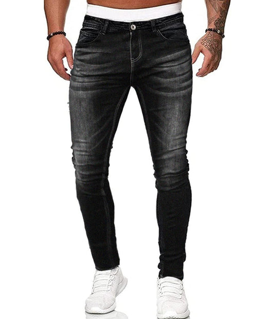 HUNGSON Men's Ripped Skinny Jeans Stretchy Slim Fit Jeans Pants for Men