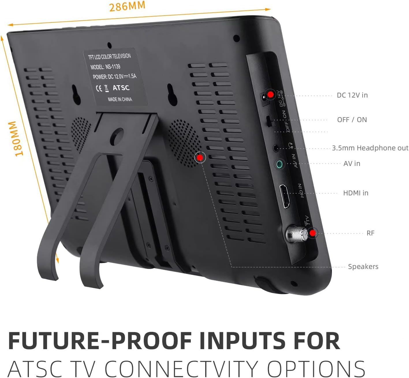 Portable 10.1inch TV