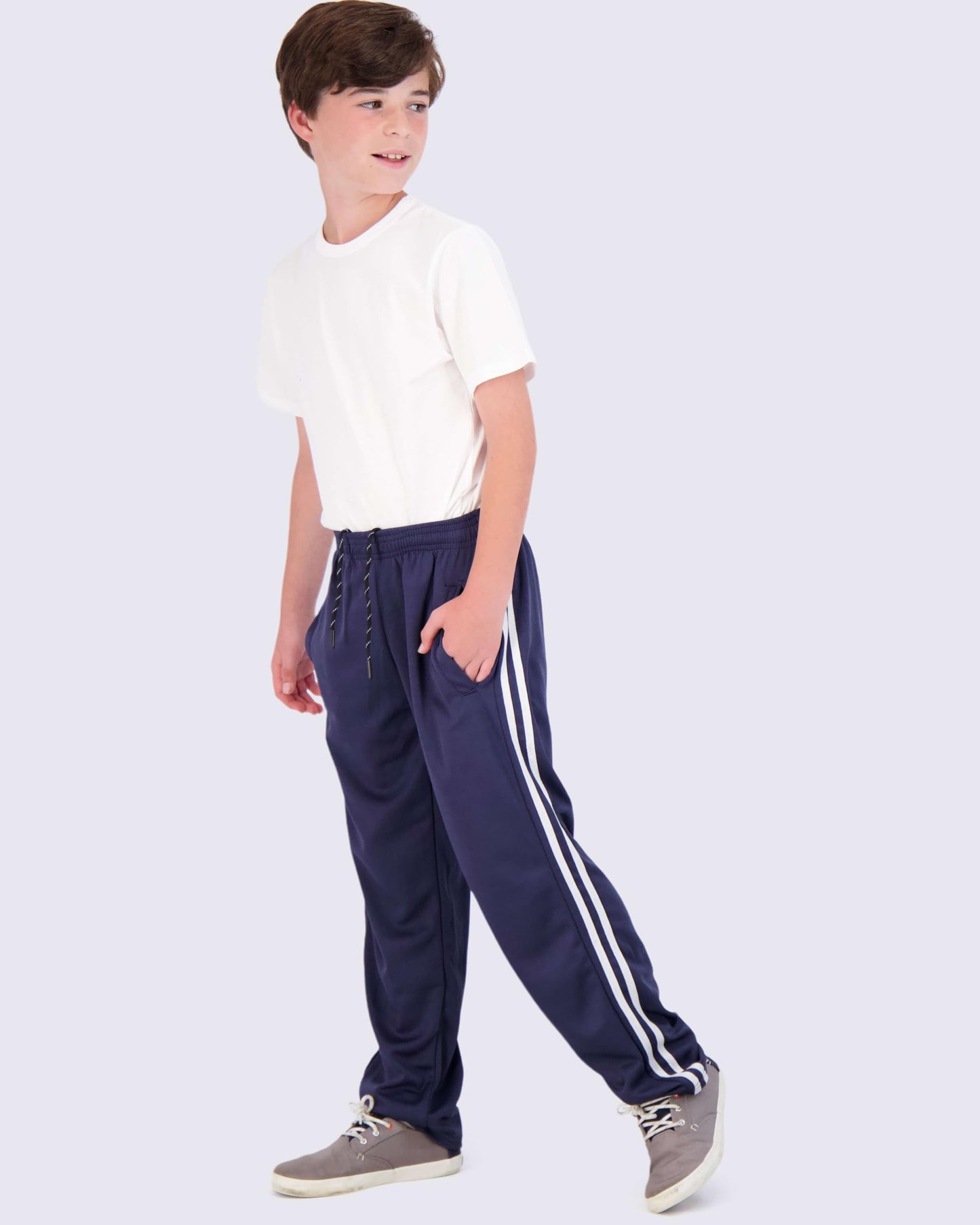 Real Essentials 3 Pack: Boys' Mesh Open Bottom Active Sweatpants 