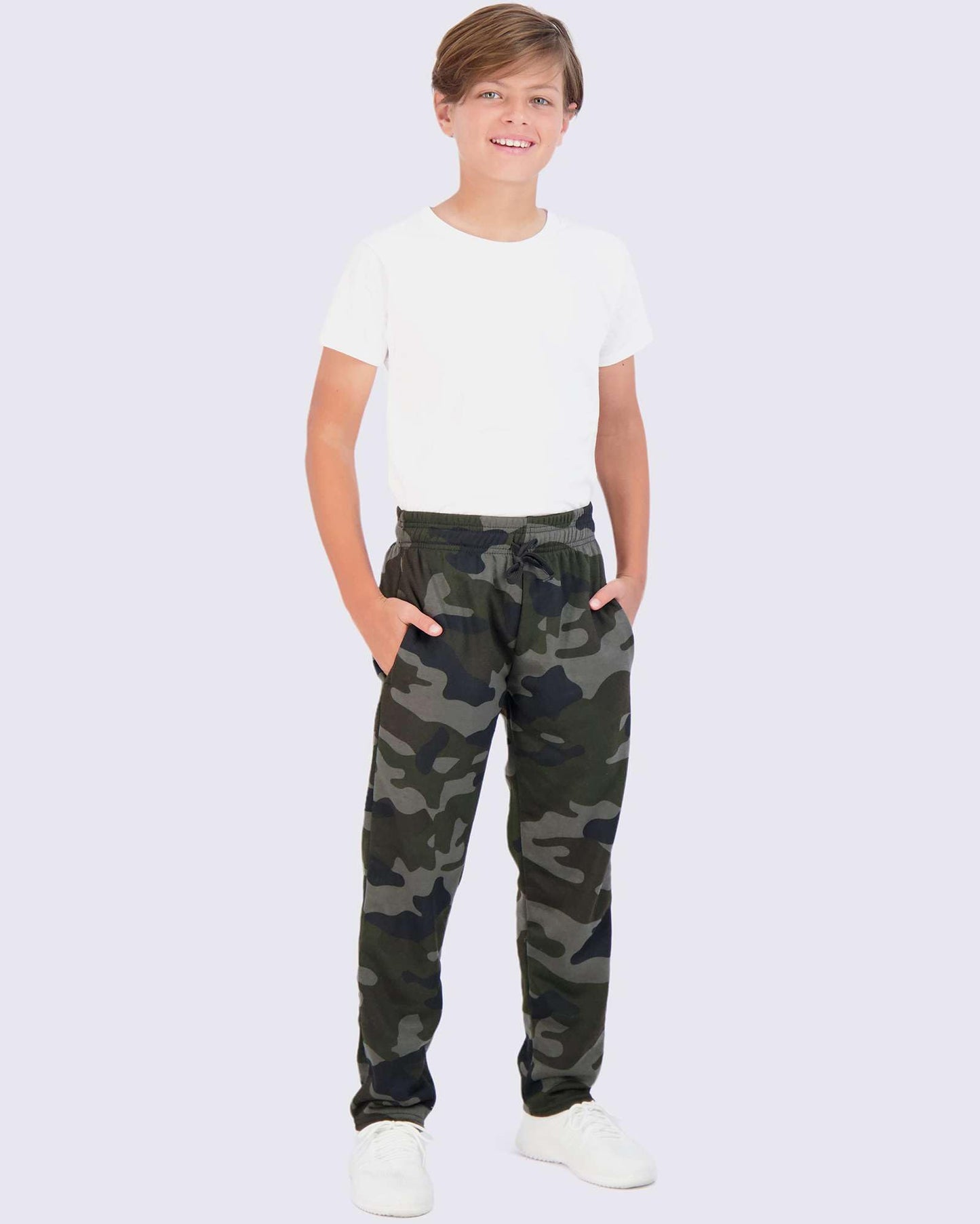 Real Essentials 3 Pack: Boys Tech Fleece Jogger Active Sweatpants with Pockets