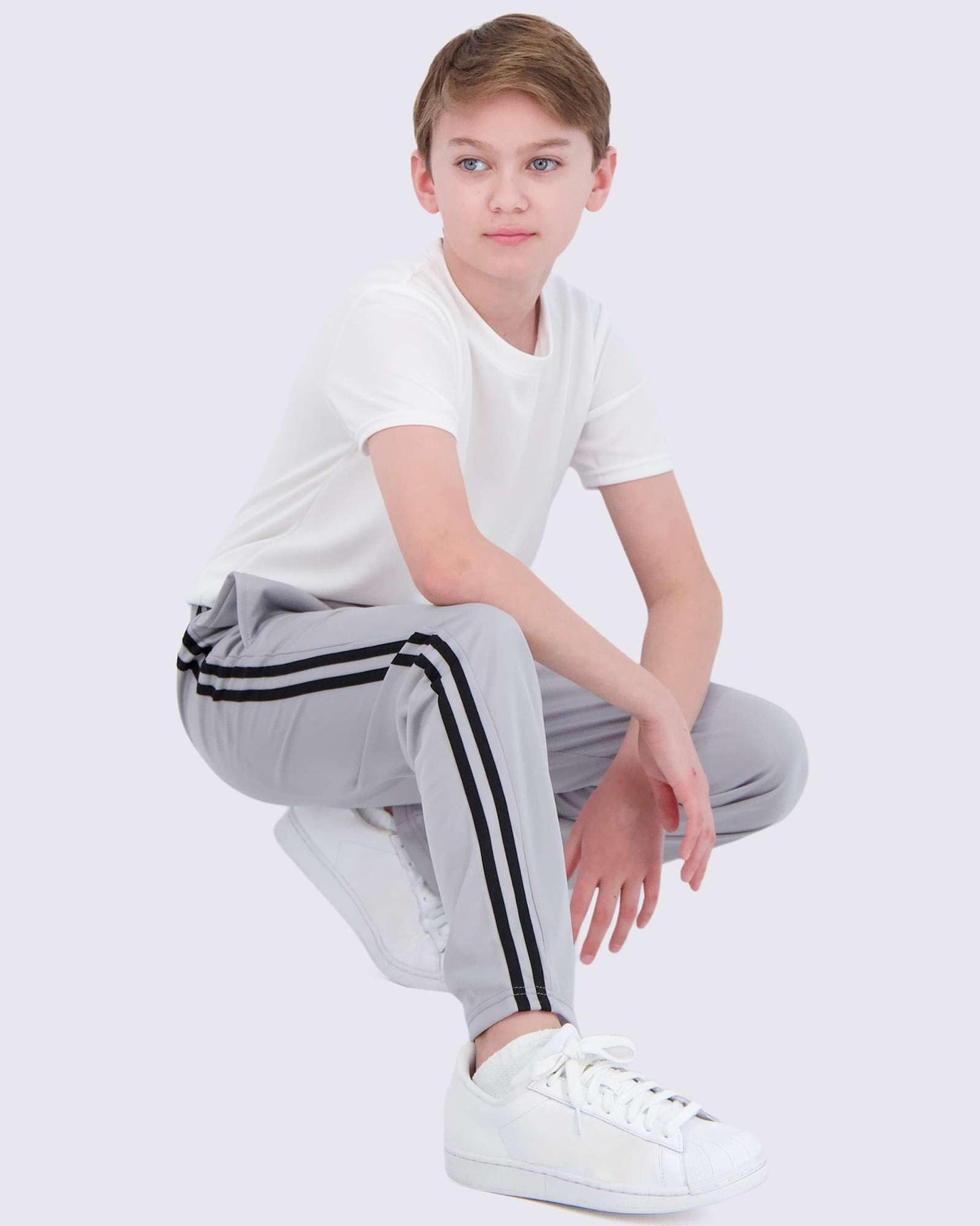 Real Essentials 3 Pack: Boys' Tricot Open Bottom Fleece-Lined Sweatpants with Pockets