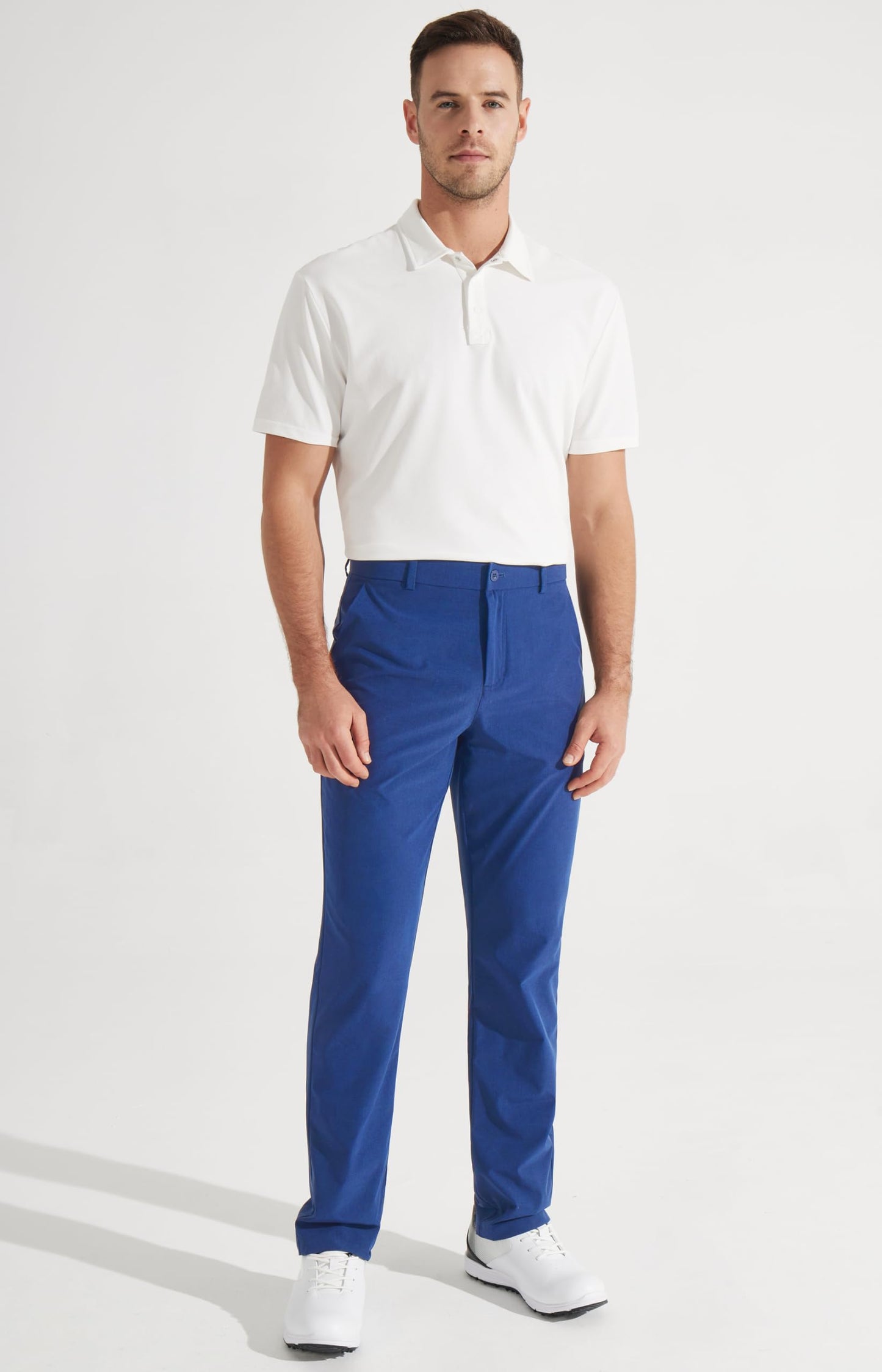 Libin Men's Golf Pants Classic Fit Stretch Work Dress Pants 32" Quick Dry Lightweight Business Casual Trousers Comfort Water Resistant, Black, 33W x 32L