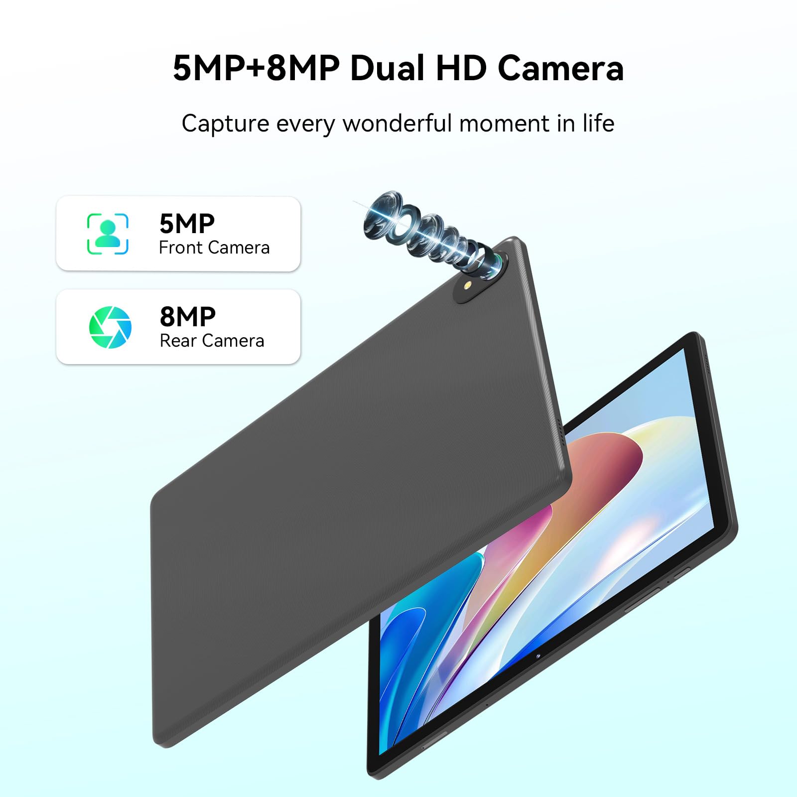 ApoloSign Tablet 11 inch, Octa-core Android 14 Tablet, 8GB RAM 128GB Storage(Expand to 1TB), Support Widevine L1, 11 inch Incell Large Screen, 7000mAh Battery, Dual Stereo Speakers, 5G WiFi, BT 5.0