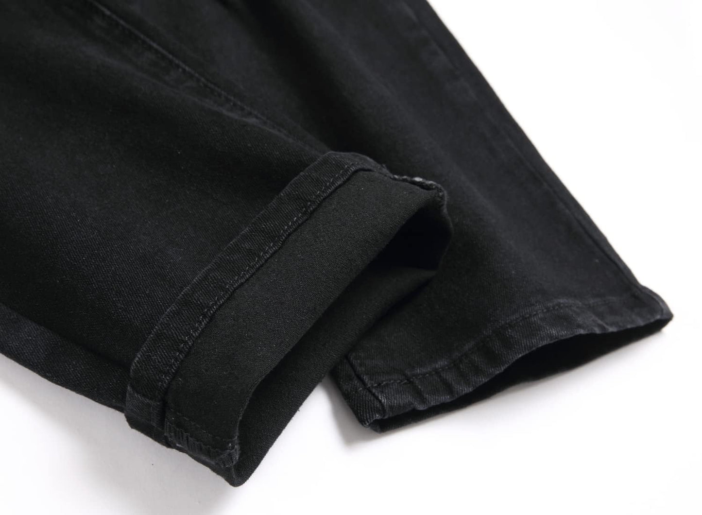 AITITIA Men's Biker Zipper Deco Washed Straight Fit Jeans (40, 002 Light Blue)