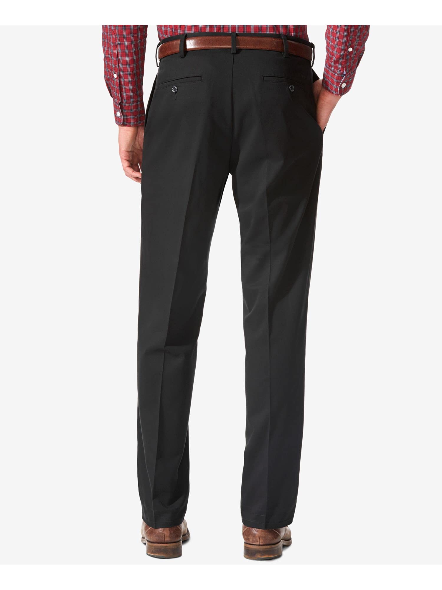 Dockers Men's Relaxed Fit Comfort Pants, British Khaki, 34W x 29L