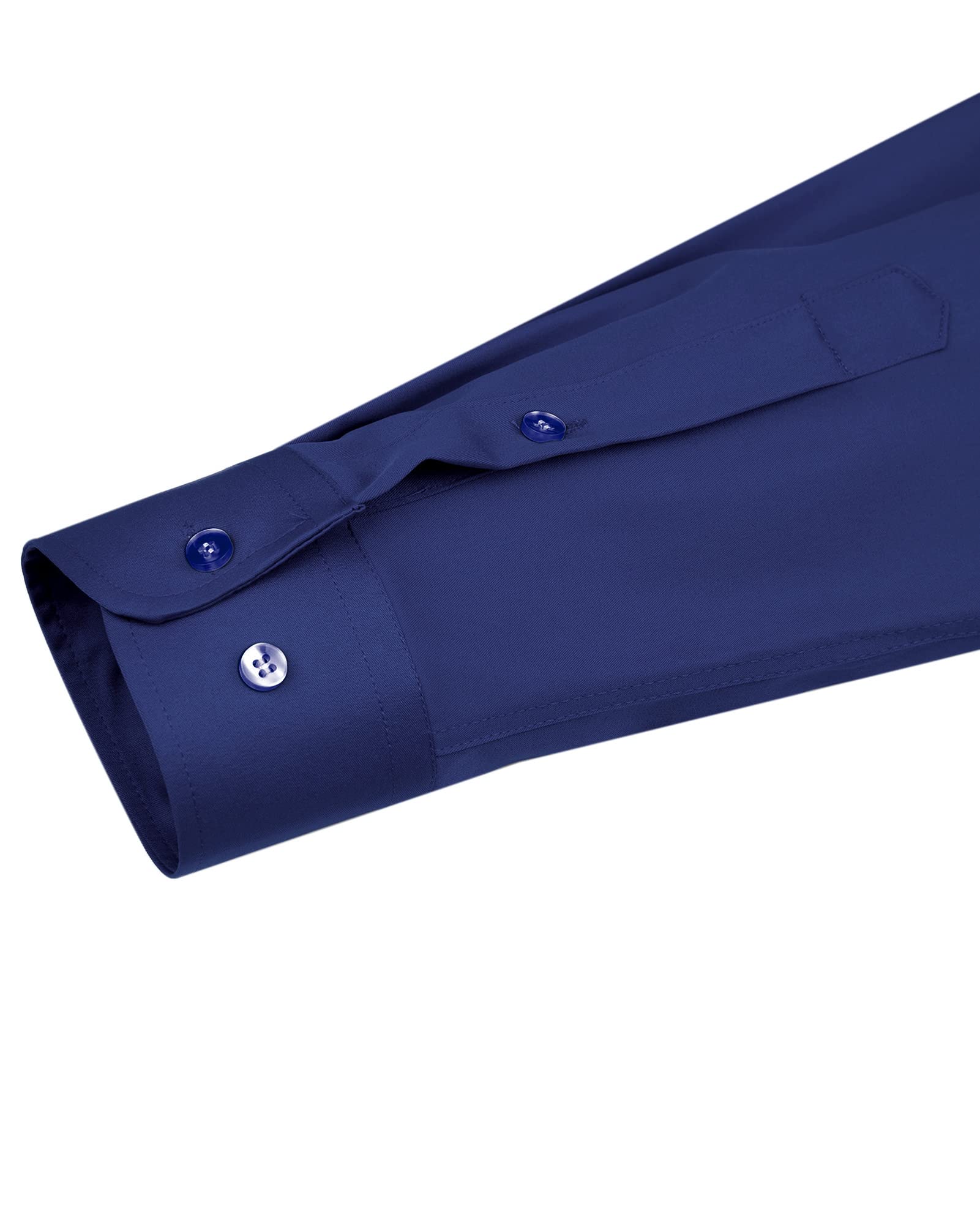 J.VER Men's Dress Shirts Solid Long Sleeve Stretch Wrinkle-Free Formal Shirt Business Casual Button Down Shirts White