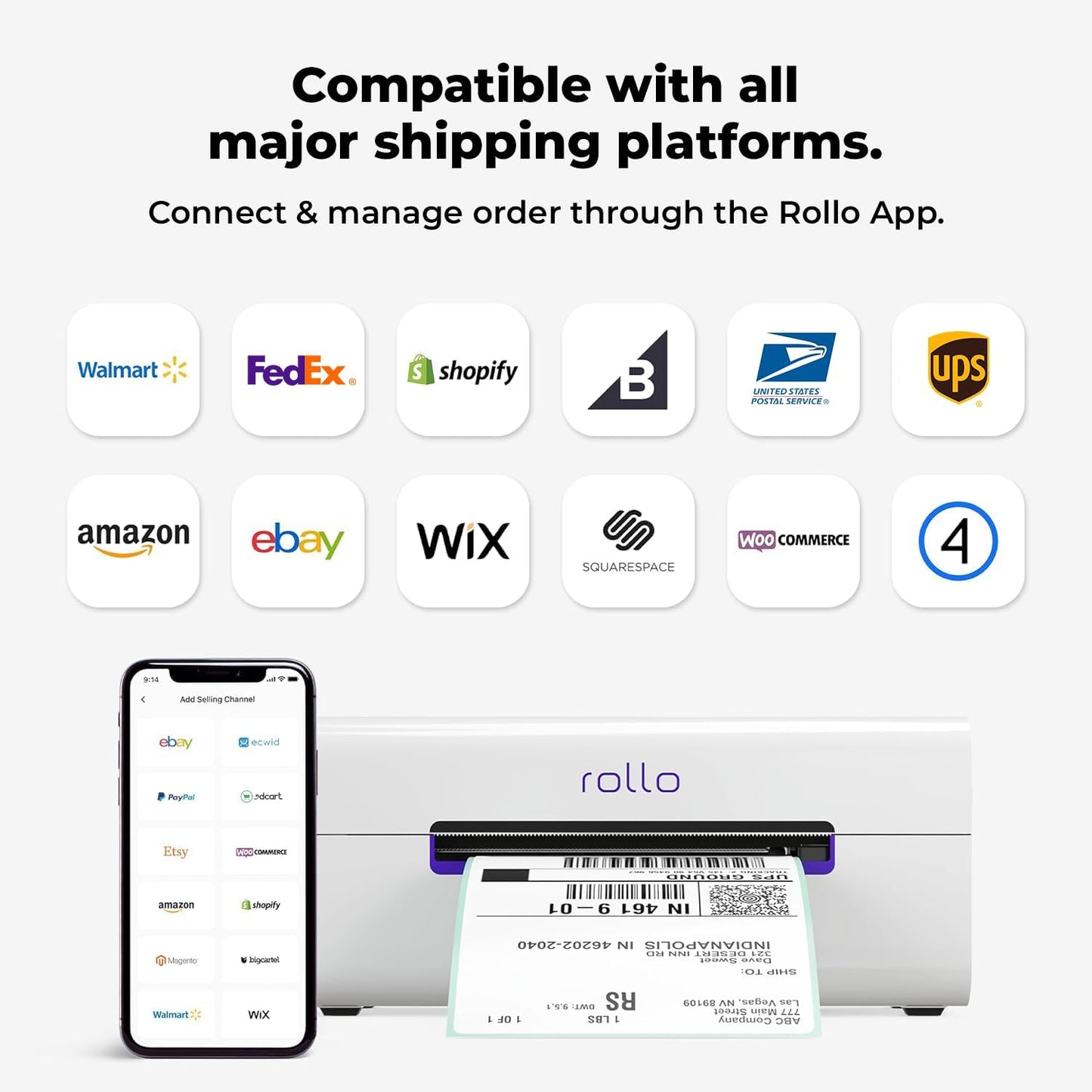 Rollo Wireless Shipping Label Printer