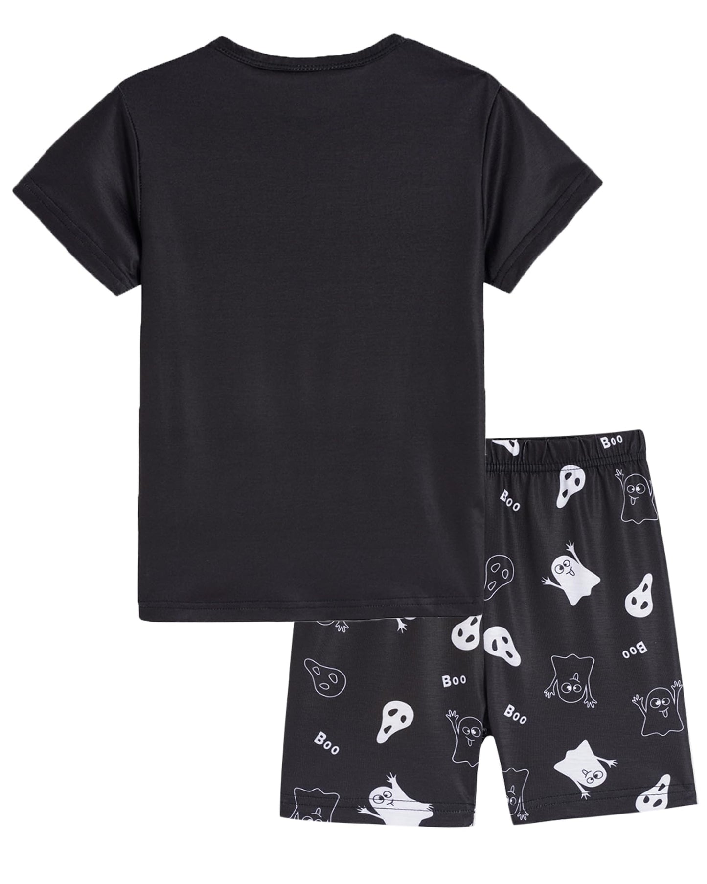 MyFav Big Boys Glow in Dark Skull Pjs Sleepwear Summer Pajama Shorts Sets, Skateboard, 14 Years