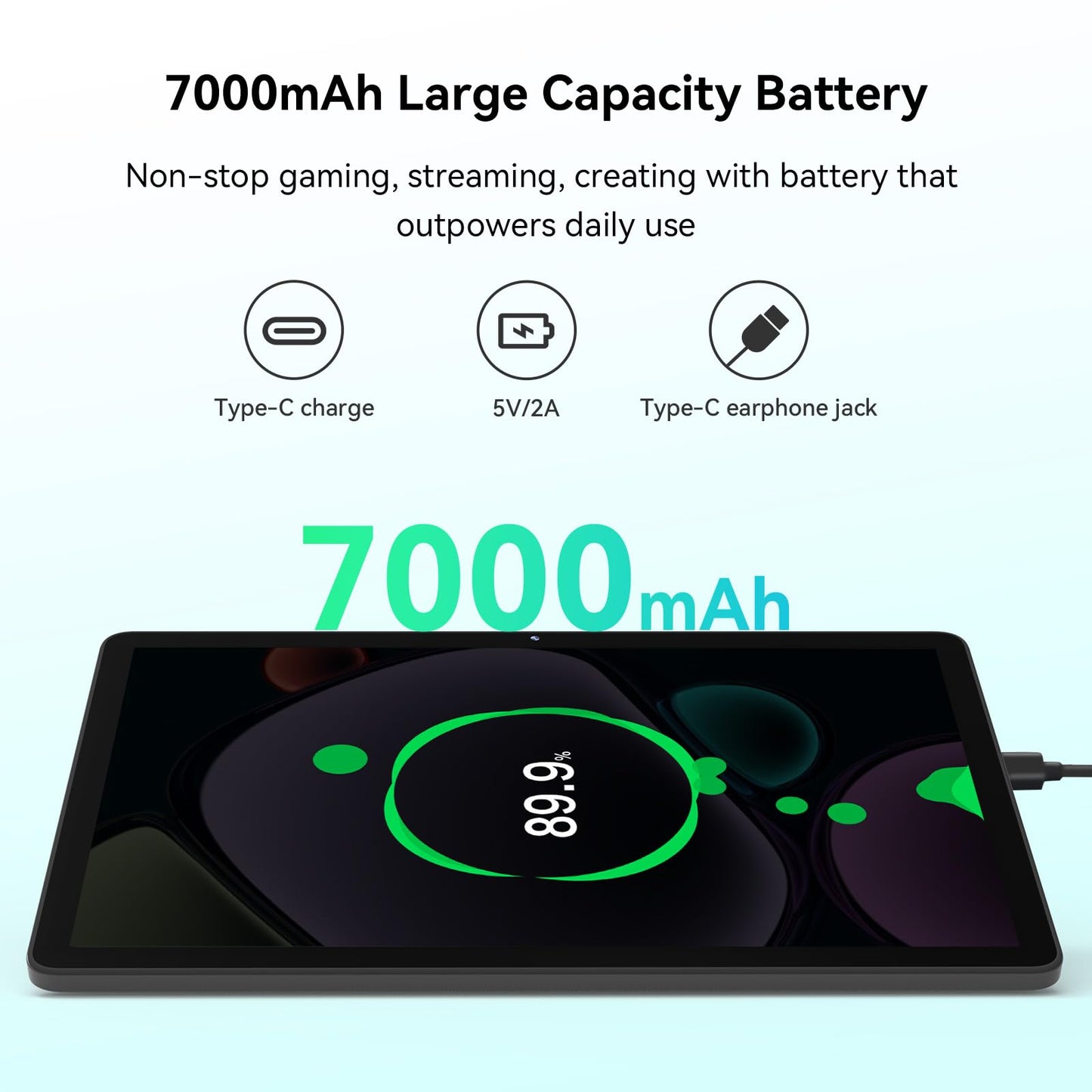 ApoloSign Tablet 11 inch, Octa-core Android 14 Tablet, 8GB RAM 128GB Storage(Expand to 1TB), Support Widevine L1, 11 inch Incell Large Screen, 7000mAh Battery, Dual Stereo Speakers, 5G WiFi, BT 5.0