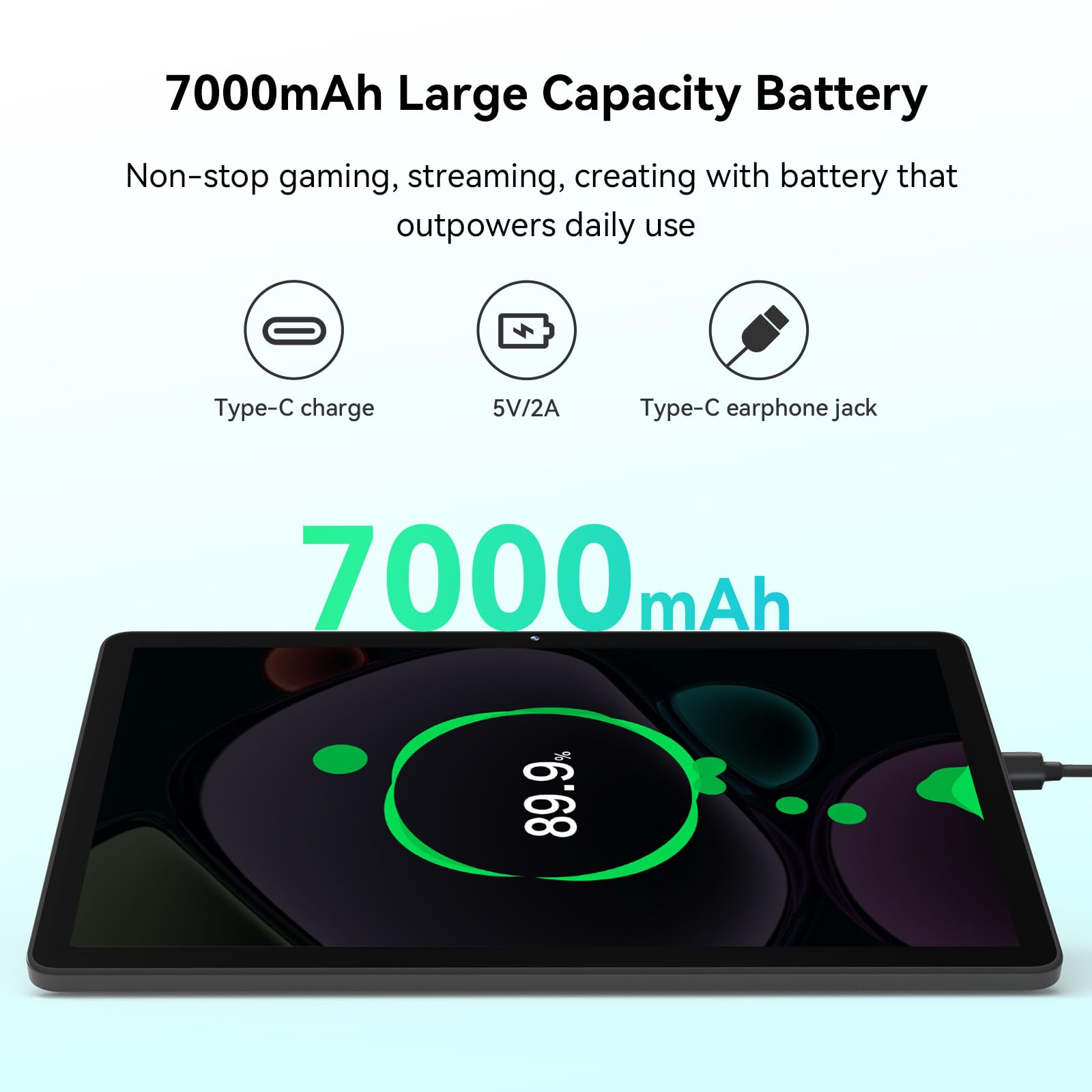 ApoloSign Tablet 11 inch, Octa-core Android 14 Tablet, 8GB RAM 128GB Storage(Expand to 1TB), Support Widevine L1, 11 inch Incell Large Screen, 7000mAh Battery, Dual Stereo Speakers, 5G WiFi, BT 5.0