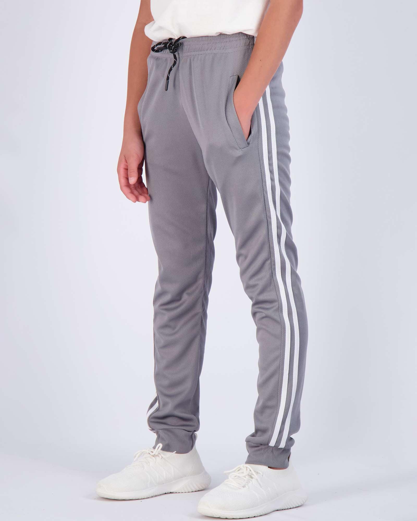 Real Essentials 3) Pack: Boy's Mesh Active Athletic Casual Jogger Sweatpants with Pockets .