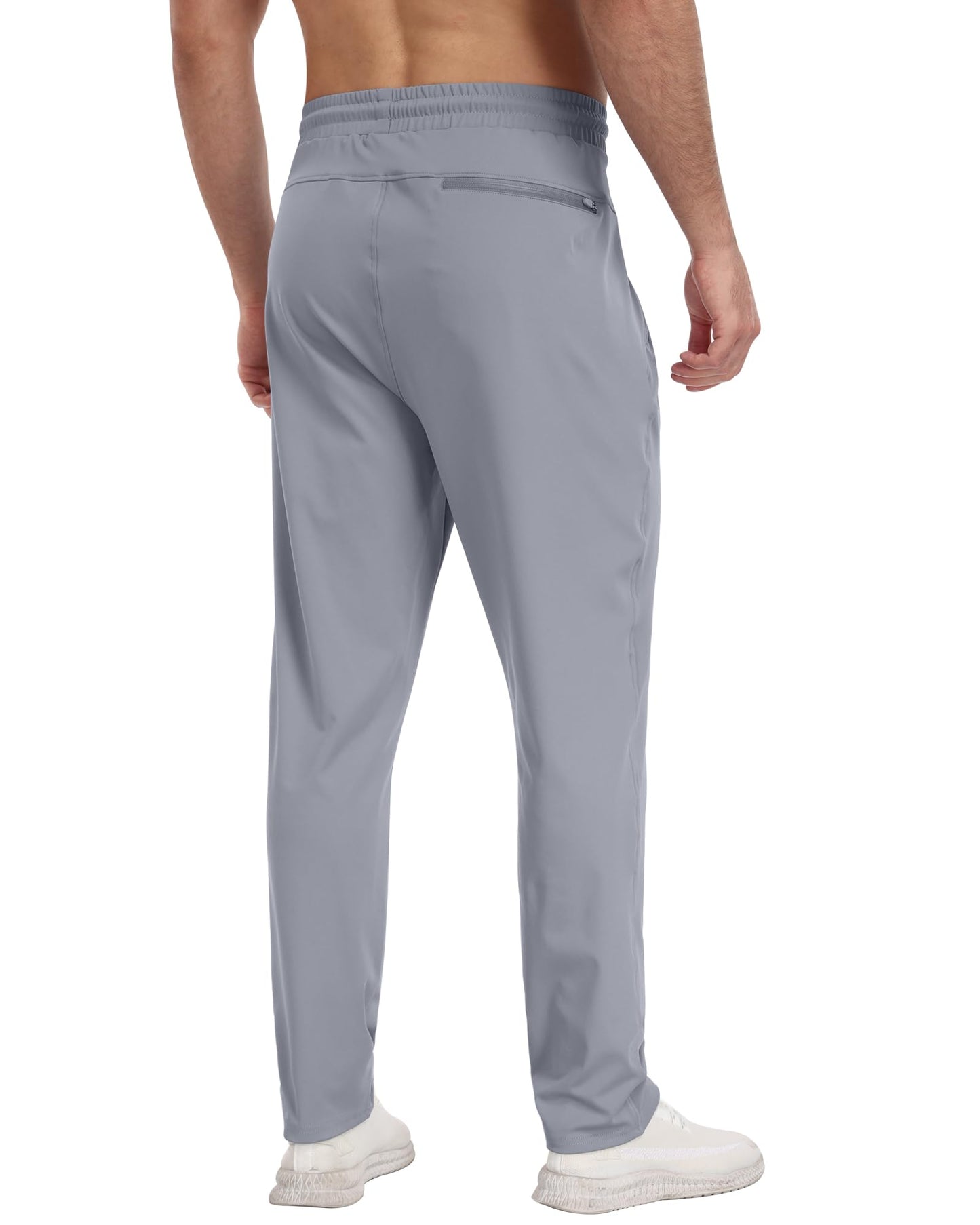 3 Pack Men's Athletic Sweatpants with Zipper Pockets,