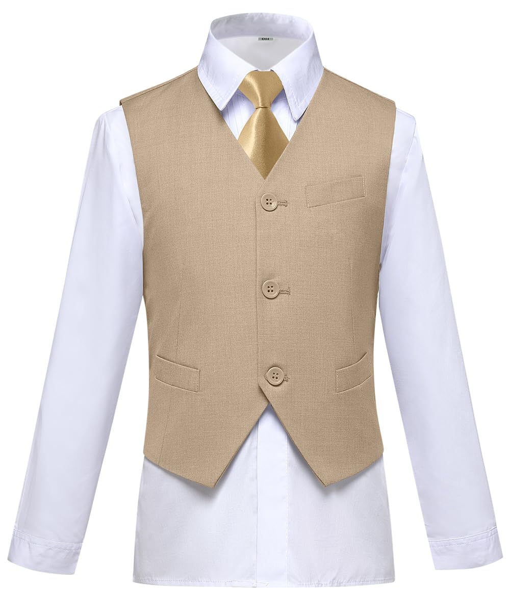 Visaccy Suit for Boys 5 Pieces Kids Tuxedo Boy Suits Slim Fit Suits Outfit for Wedding Navy Blue Size 20