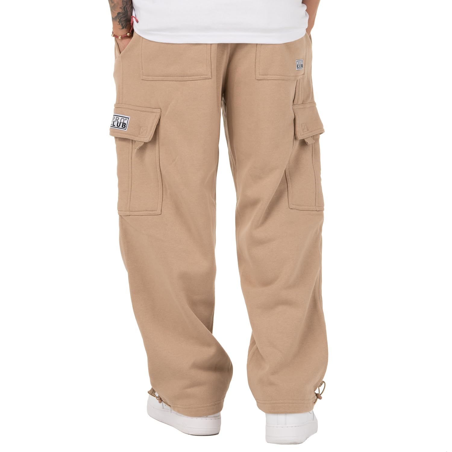 Pro Club Men's Heavyweight Fleece Cargo Pants, 3X-Large, Charcoal