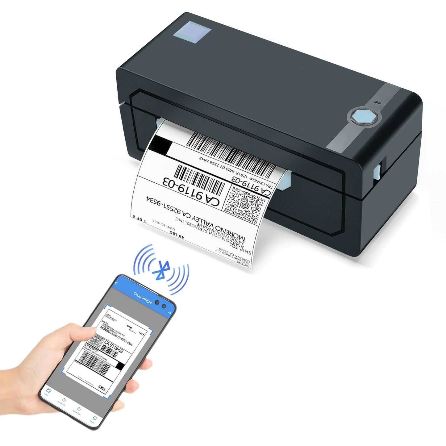 JADENS Bluetooth Thermal Label Printer, 4x6 Wireless Label Printer for Shipping Packages, Support Android, iOS, Mac OS, and Windows, Widely Used for Amazon, Ebay, Shopify, Etsy, USPS