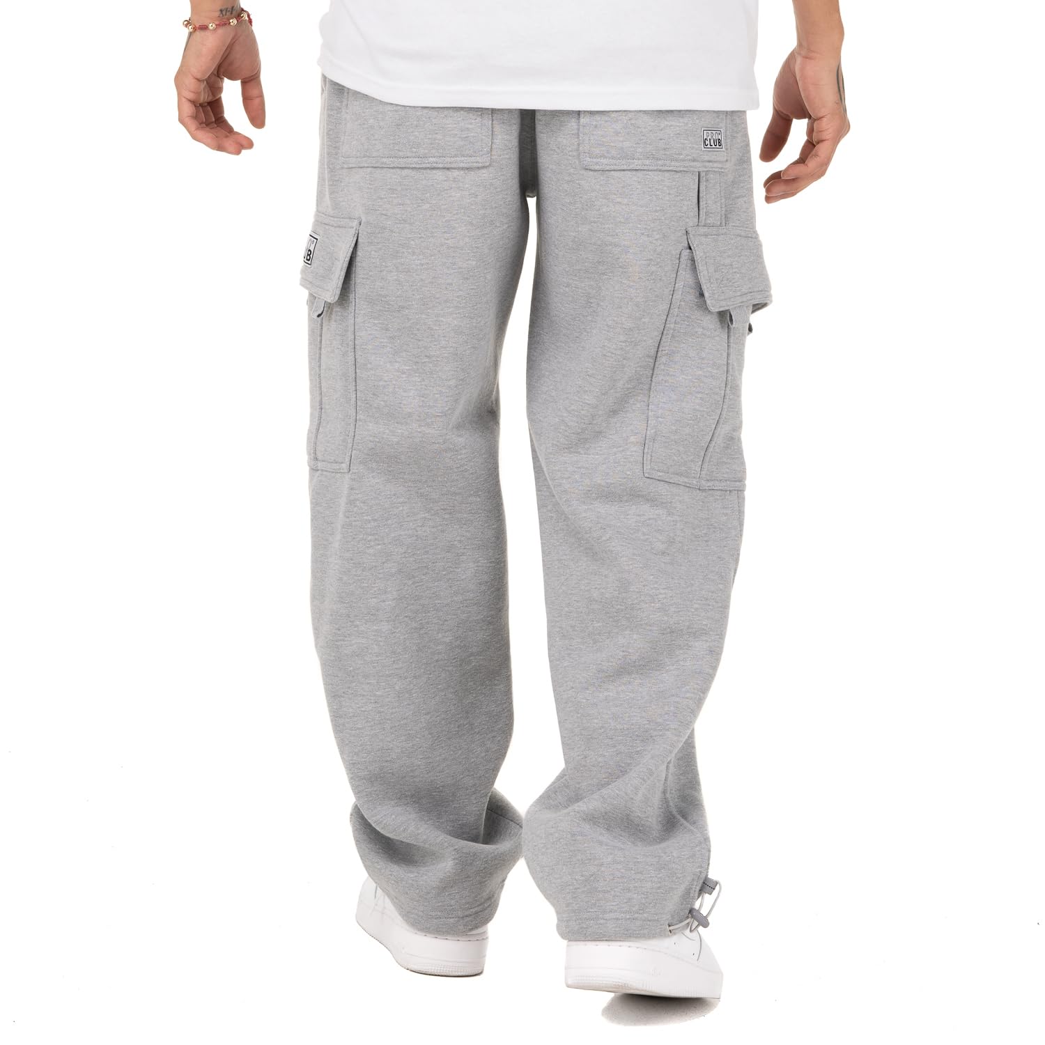 Pro Club Men's Heavyweight Fleece Cargo Pants, 3X-Large, Charcoal
