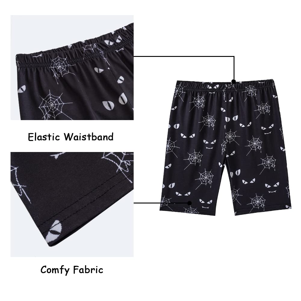MyFav Big Boys Glow in Dark Skull Pjs Sleepwear Summer Pajama Shorts Sets, Skateboard, 14 Years