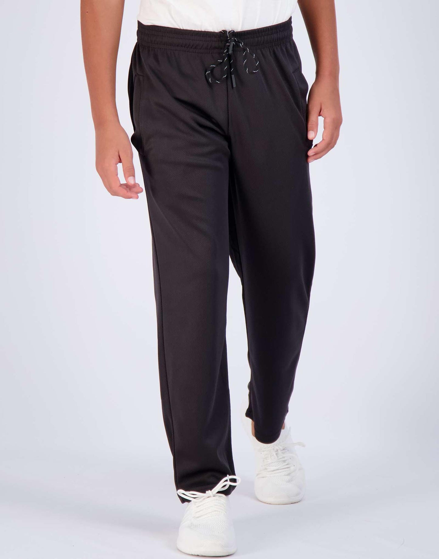 Real Essentials 3 Pack: Boys' Mesh Open Bottom Active Sweatpants 