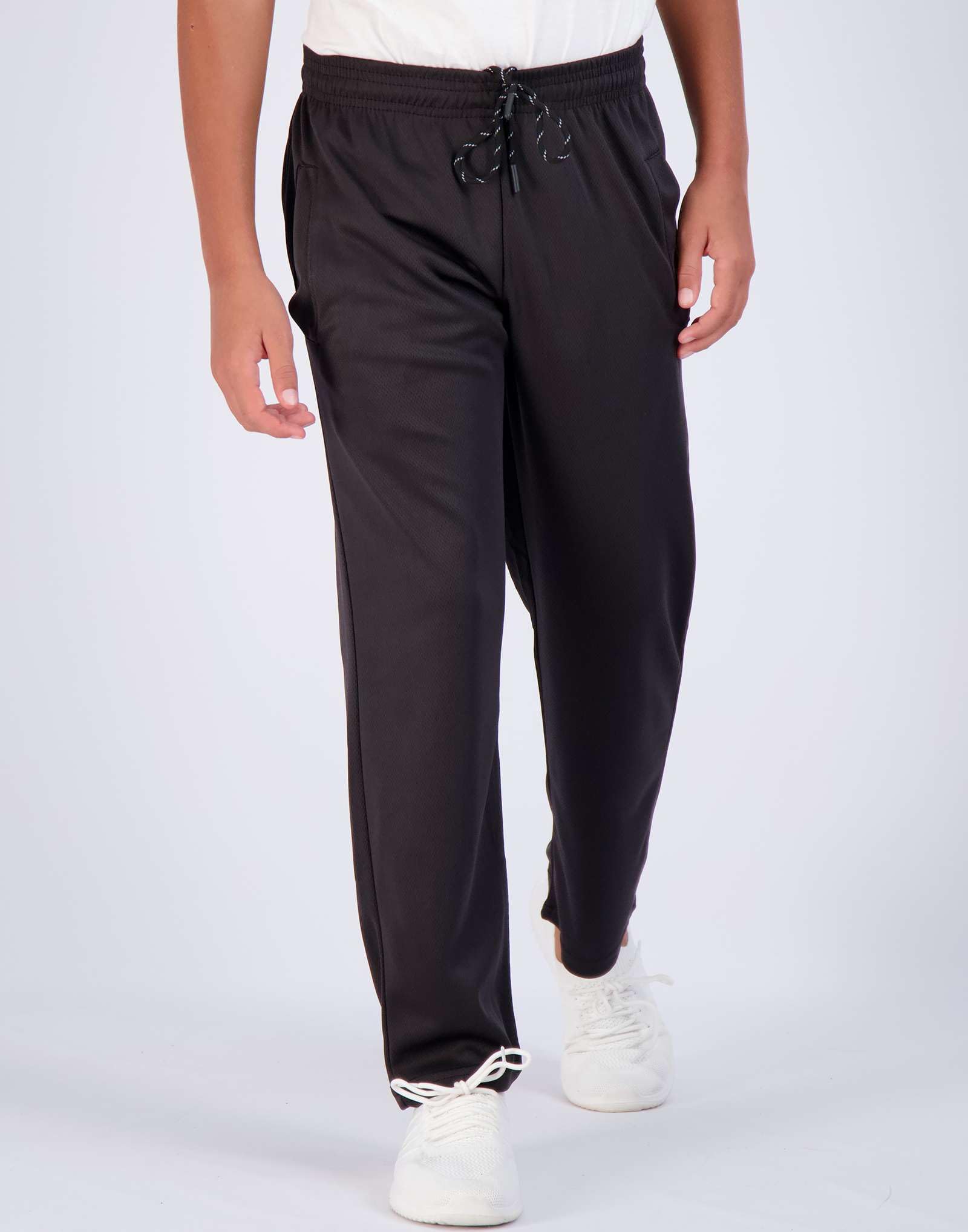 Real Essentials 3 Pack: Boys' Mesh Open Bottom Active Sweatpants 