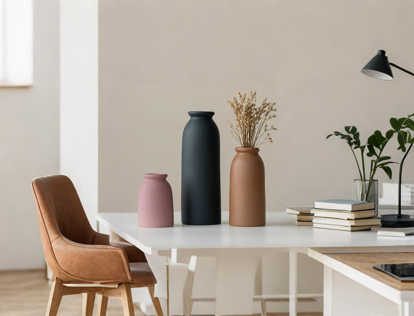 Ceramic Vase Set-3, Small Flower Vases for Decor