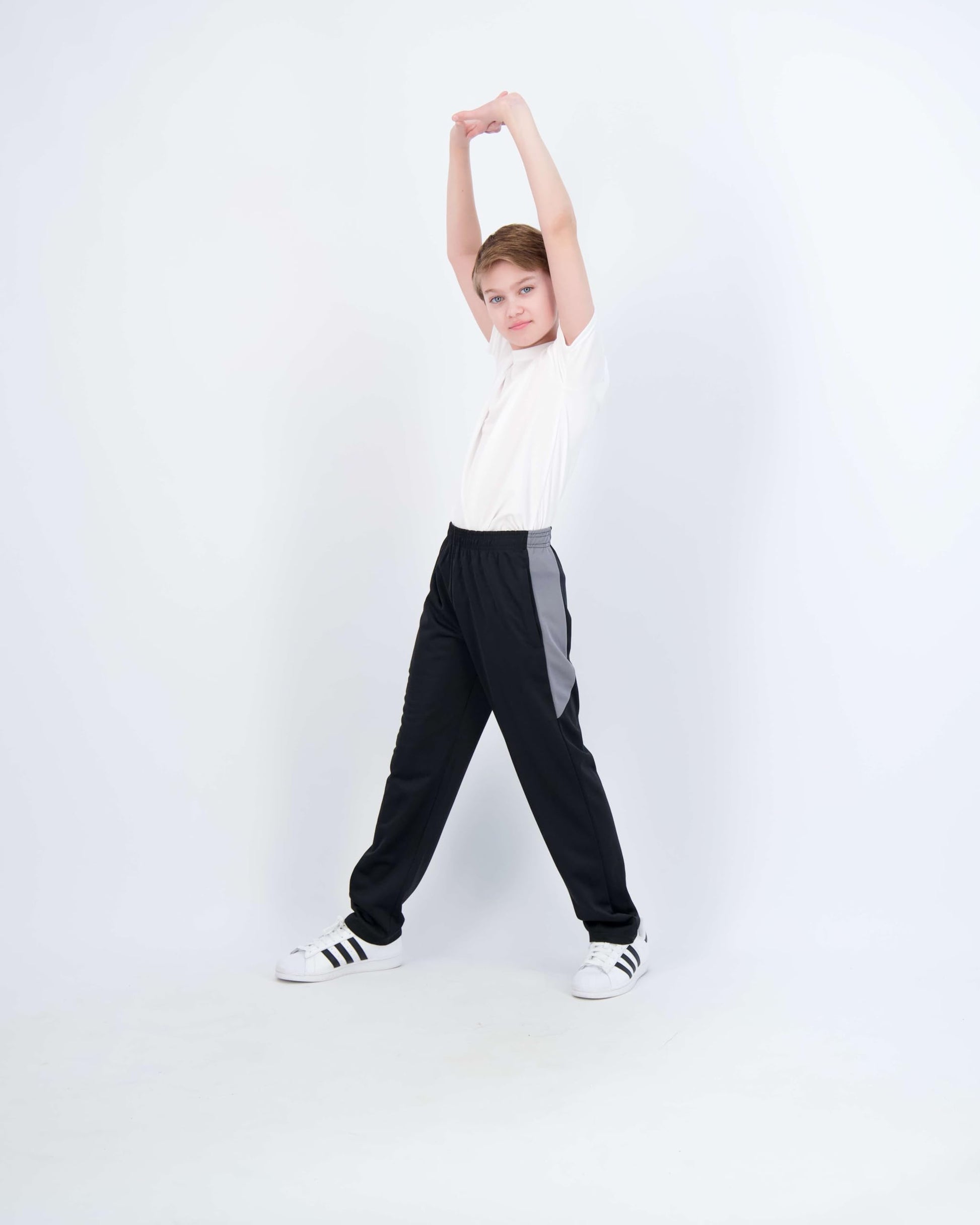 Real Essentials 3 Pack: Boys' Tricot Open Bottom Fleece-Lined Sweatpants.
